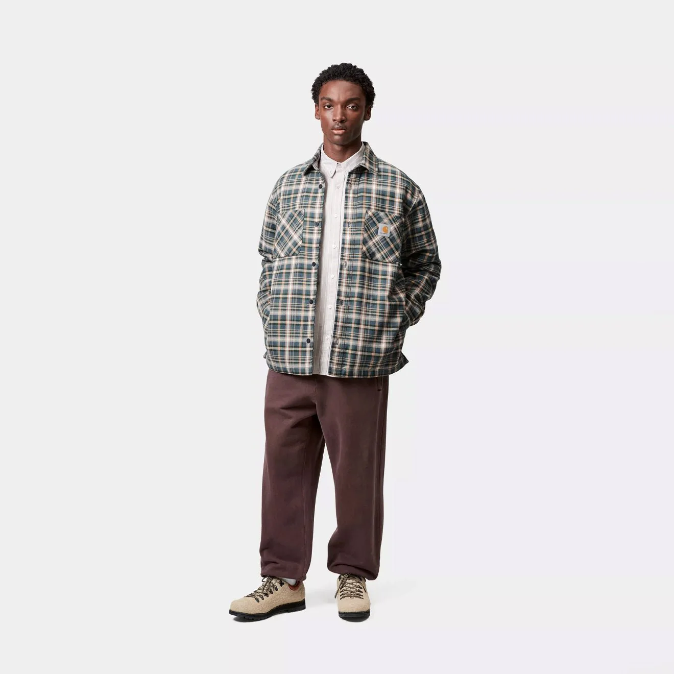 Carhartt WIP Cronyn Shirt Jac Cronyn Check Dark Navy - Image 4