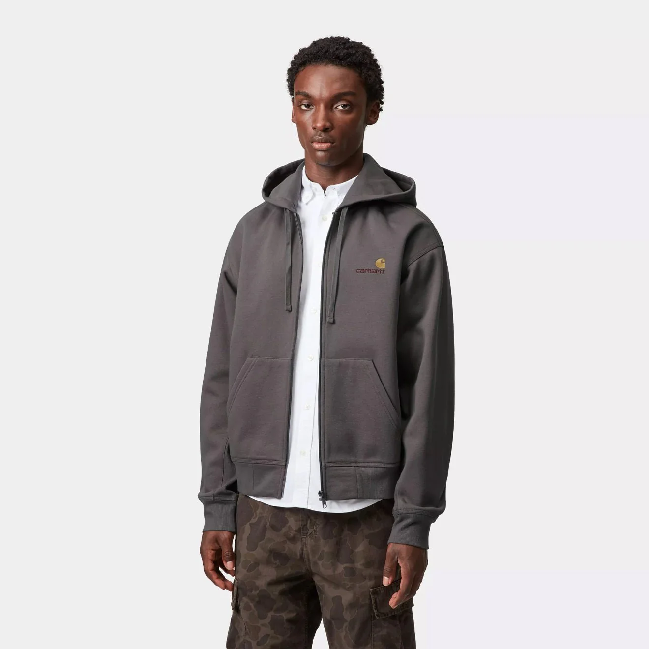Carhartt WIP Hooded American Script Jacket Porphyry - Image 3
