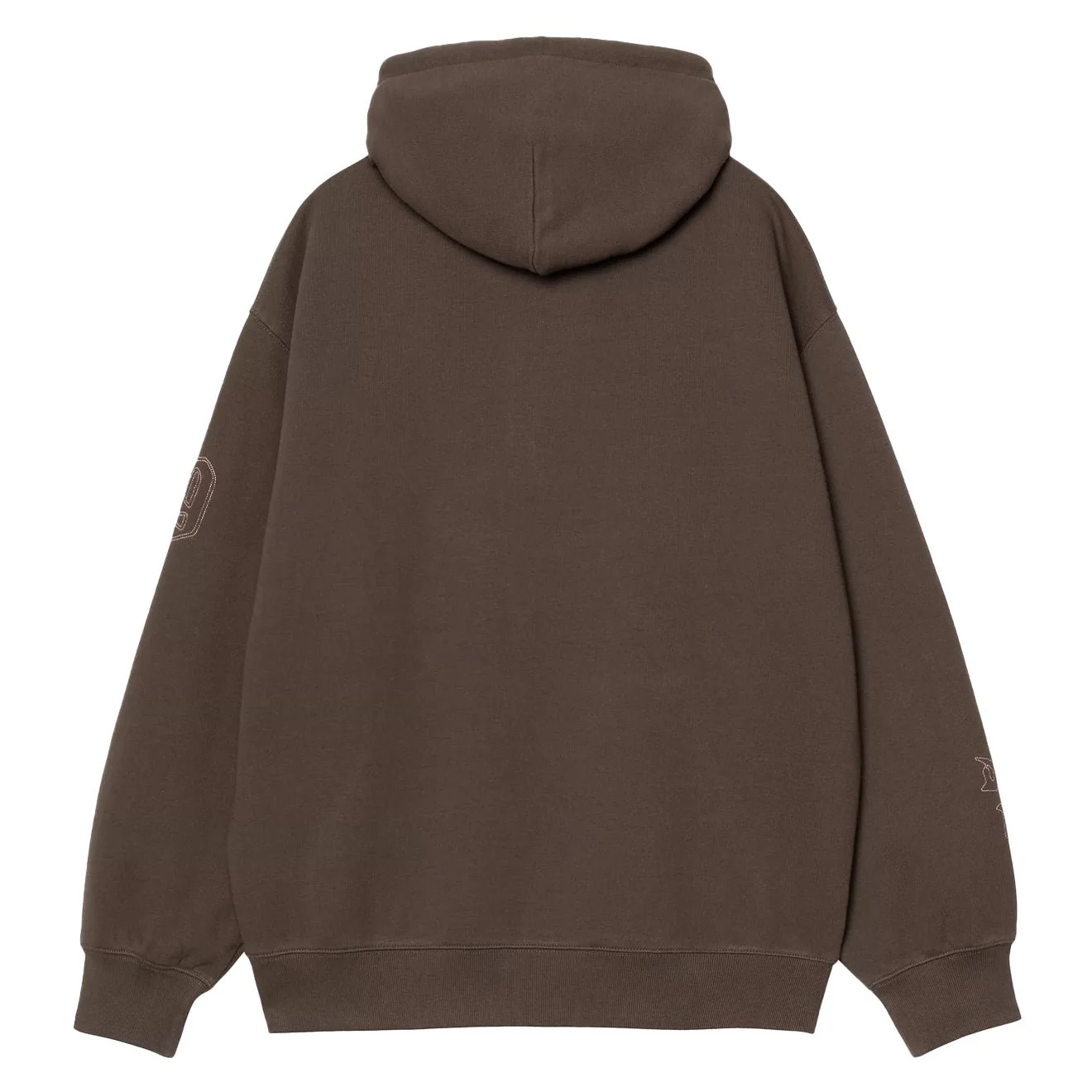 Carhartt WIP Hooded Hackwork Sweat Vitola / Glassy Pink - Image 2