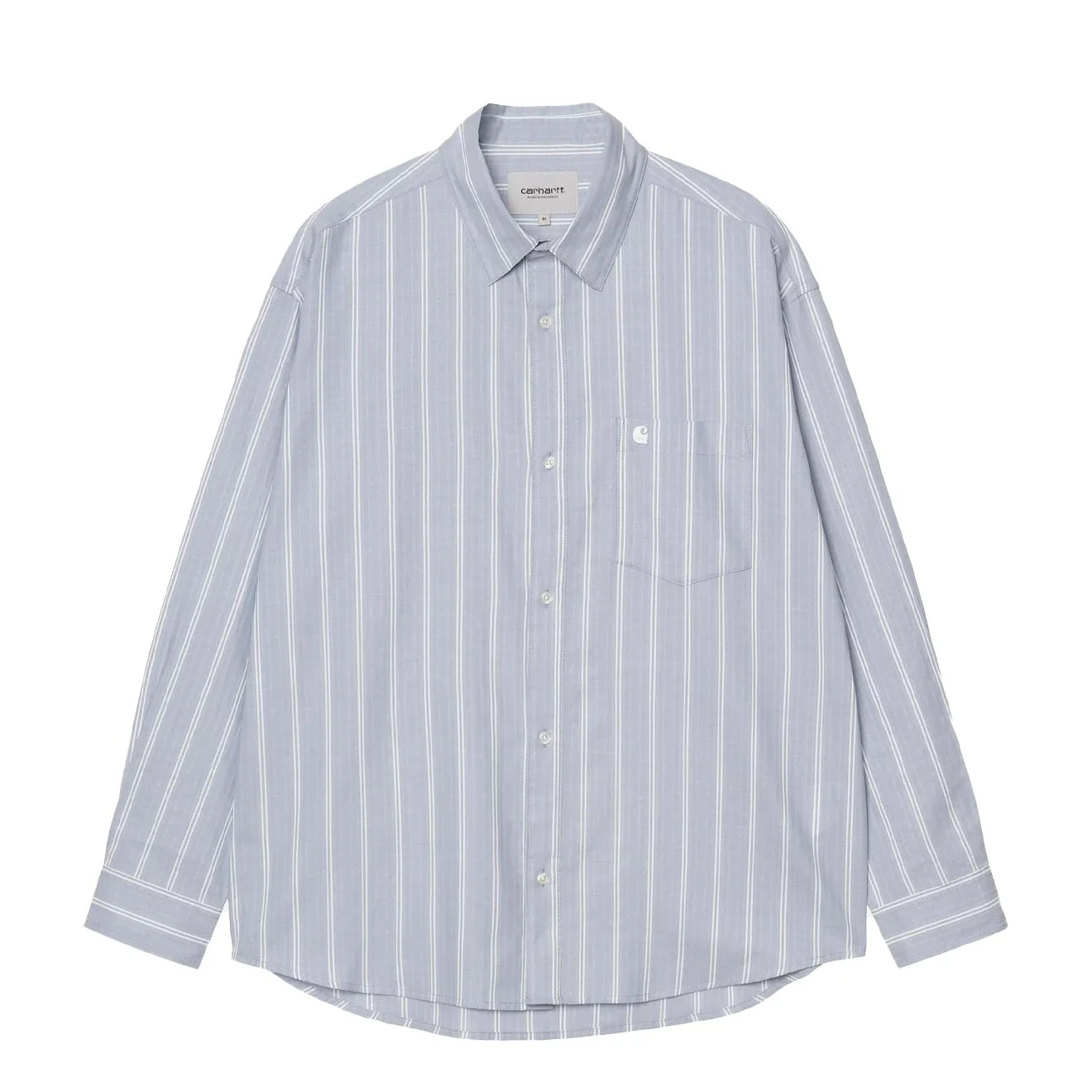 Carhartt WIP L/S Beale Shirt Beale Stripe Gentle Blue / White