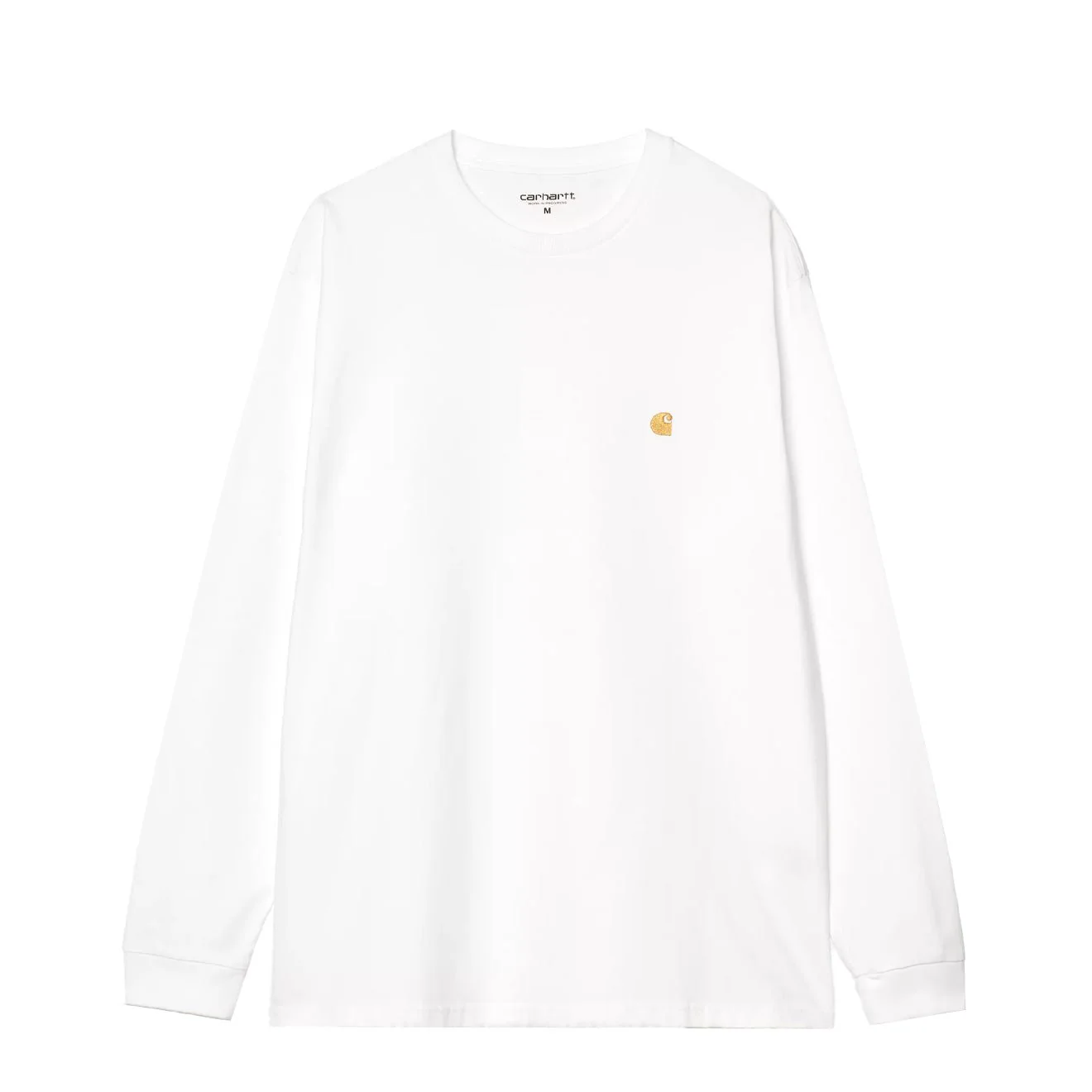 Carhartt WIP L/S Chase T-Shirt White / Gold