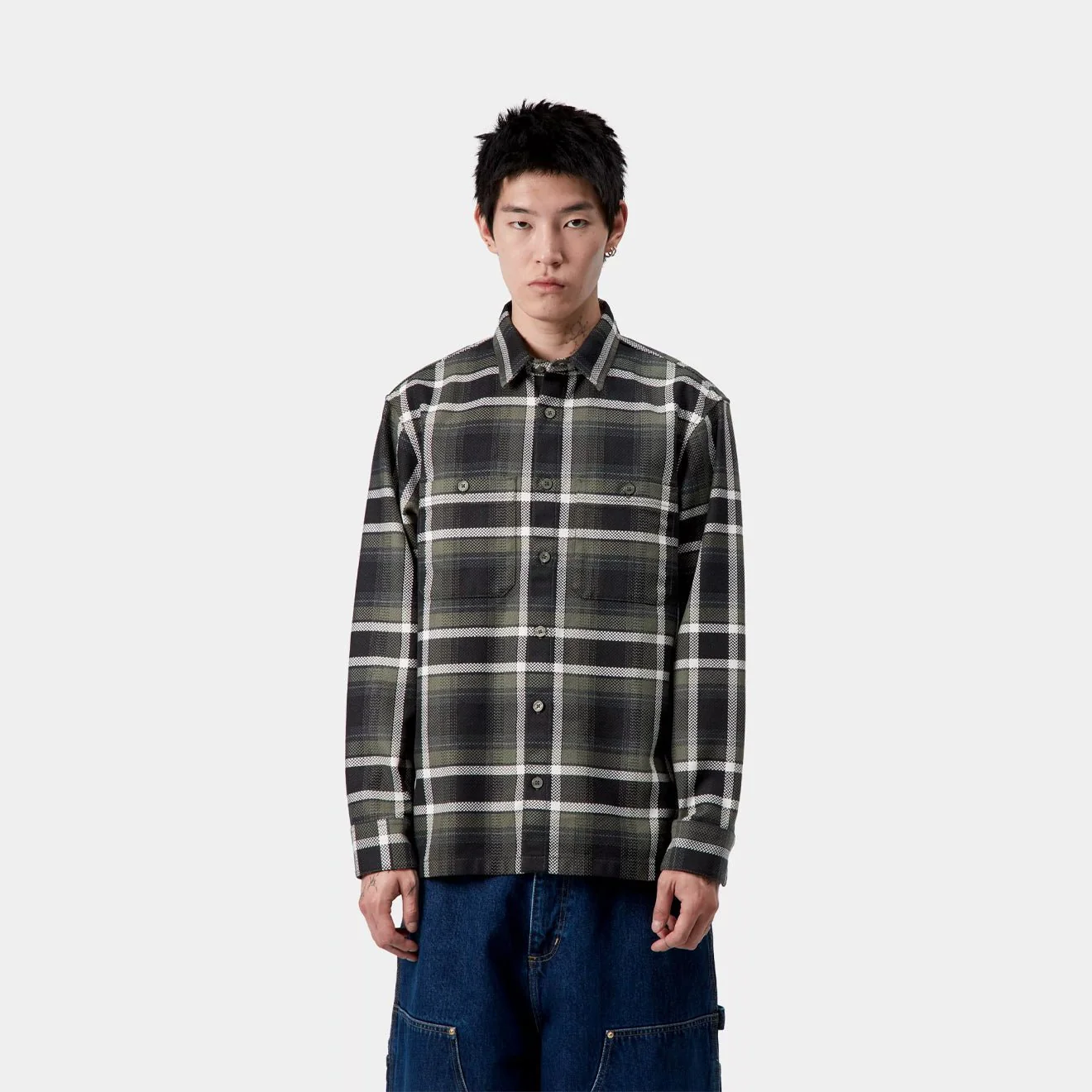 Carhartt WIP L/S Vaughn Shirt Vaughn Check Opuntia - Image 3