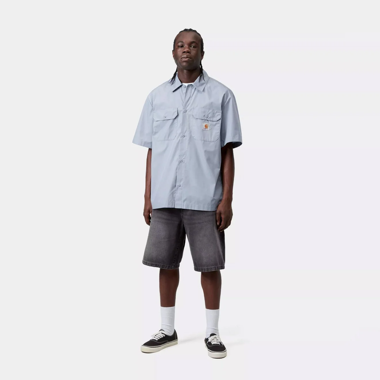 Carhartt WIP Landon Short Black Worn Bleached - Image 5