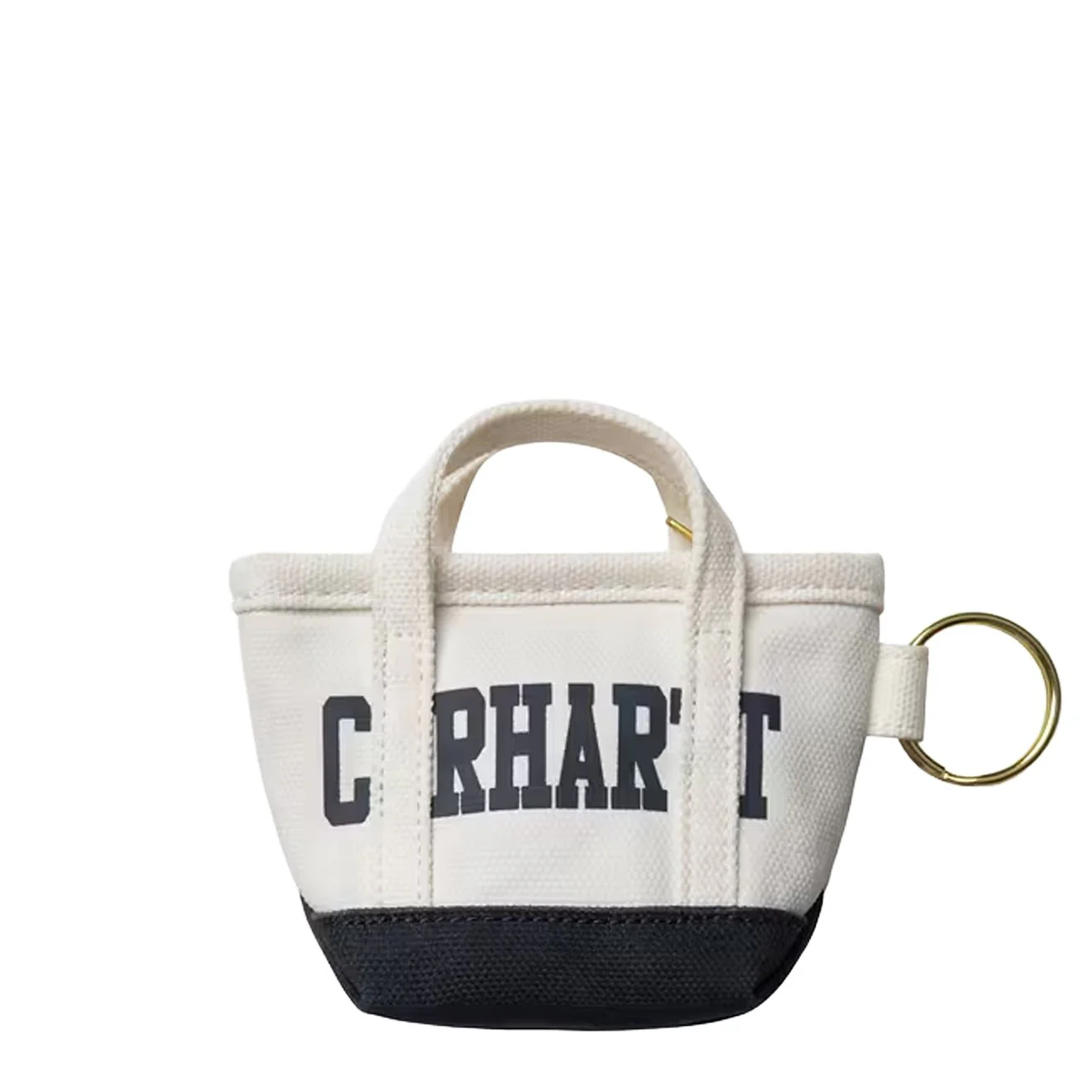 Carhartt WIP Mini Tote Bag Keychain Natural / Blue - Image 2