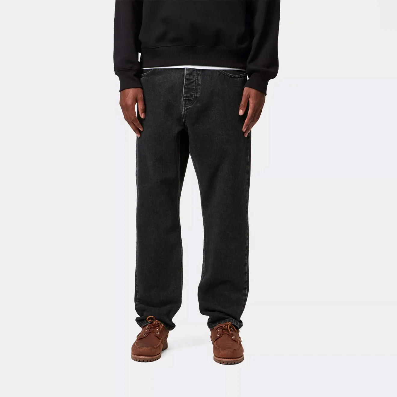 Carhartt WIP Newel Pant Black Stone Washed - Image 3
