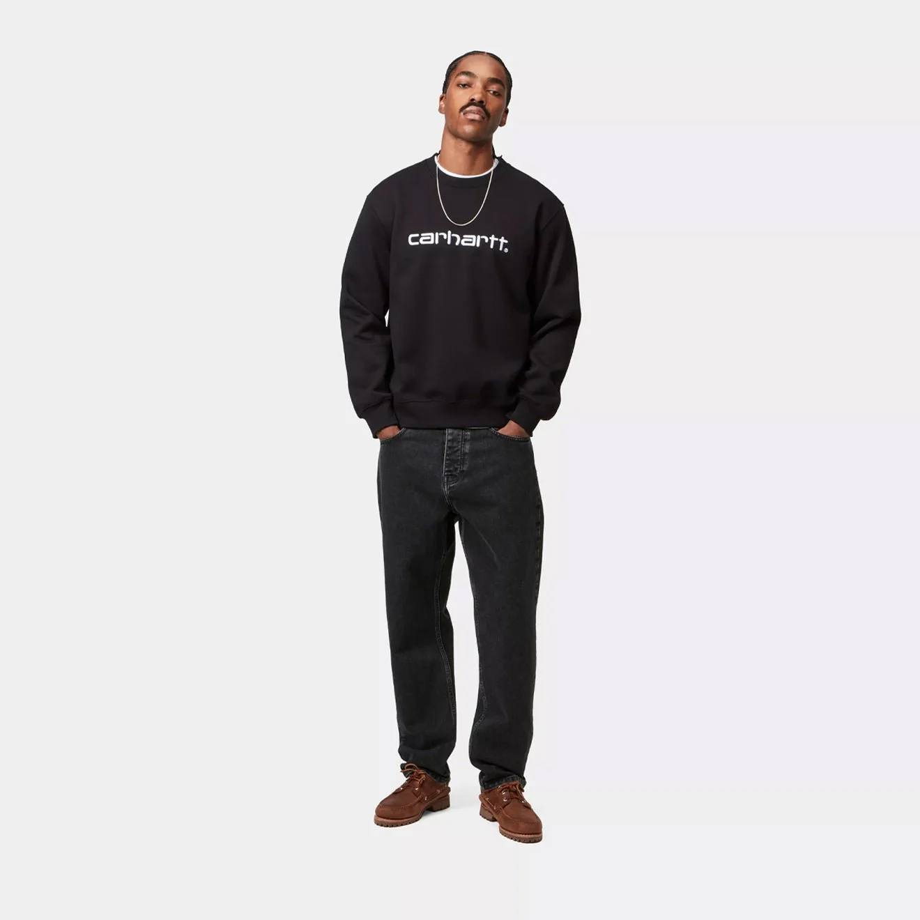 Carhartt WIP Newel Pant Black Stone Washed - Image 5