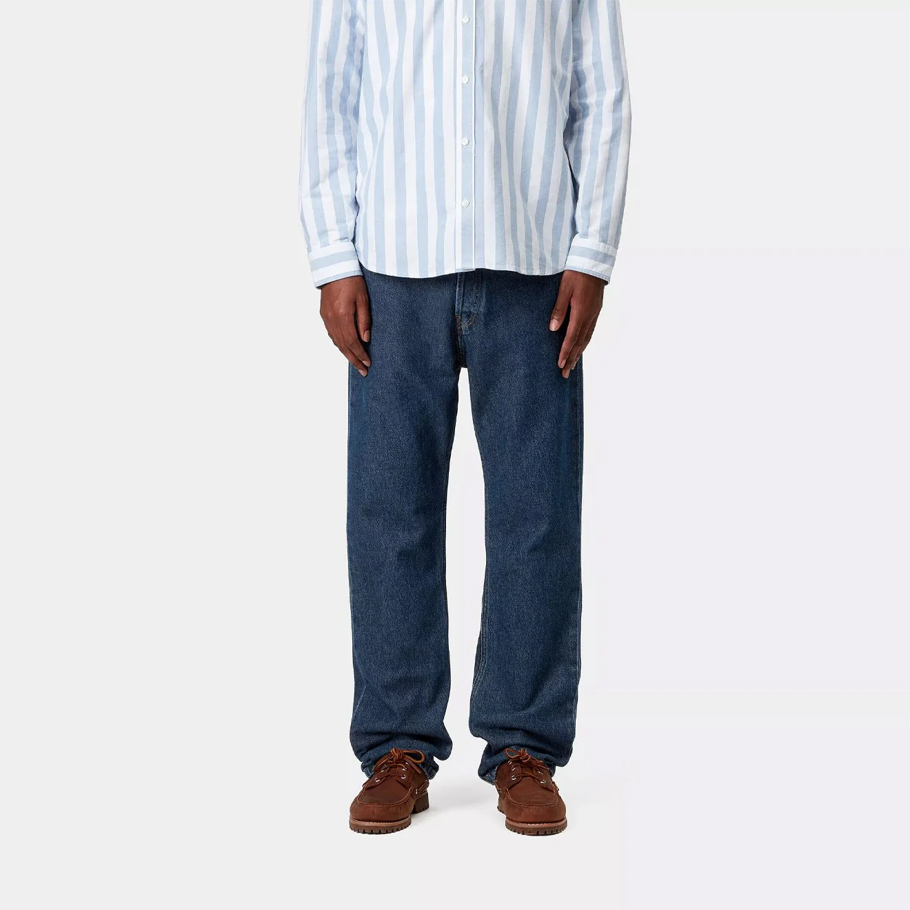 Carhartt WIP Nolan Pant Blue Heavy Stone Wash - Image 3