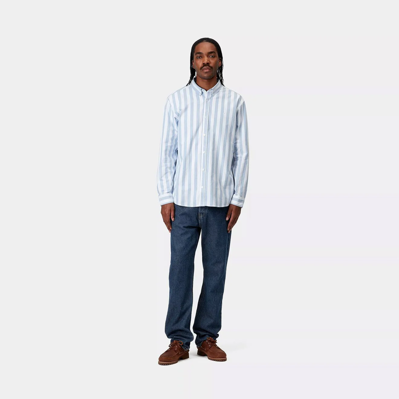 Carhartt WIP Nolan Pant Blue Heavy Stone Wash - Image 6