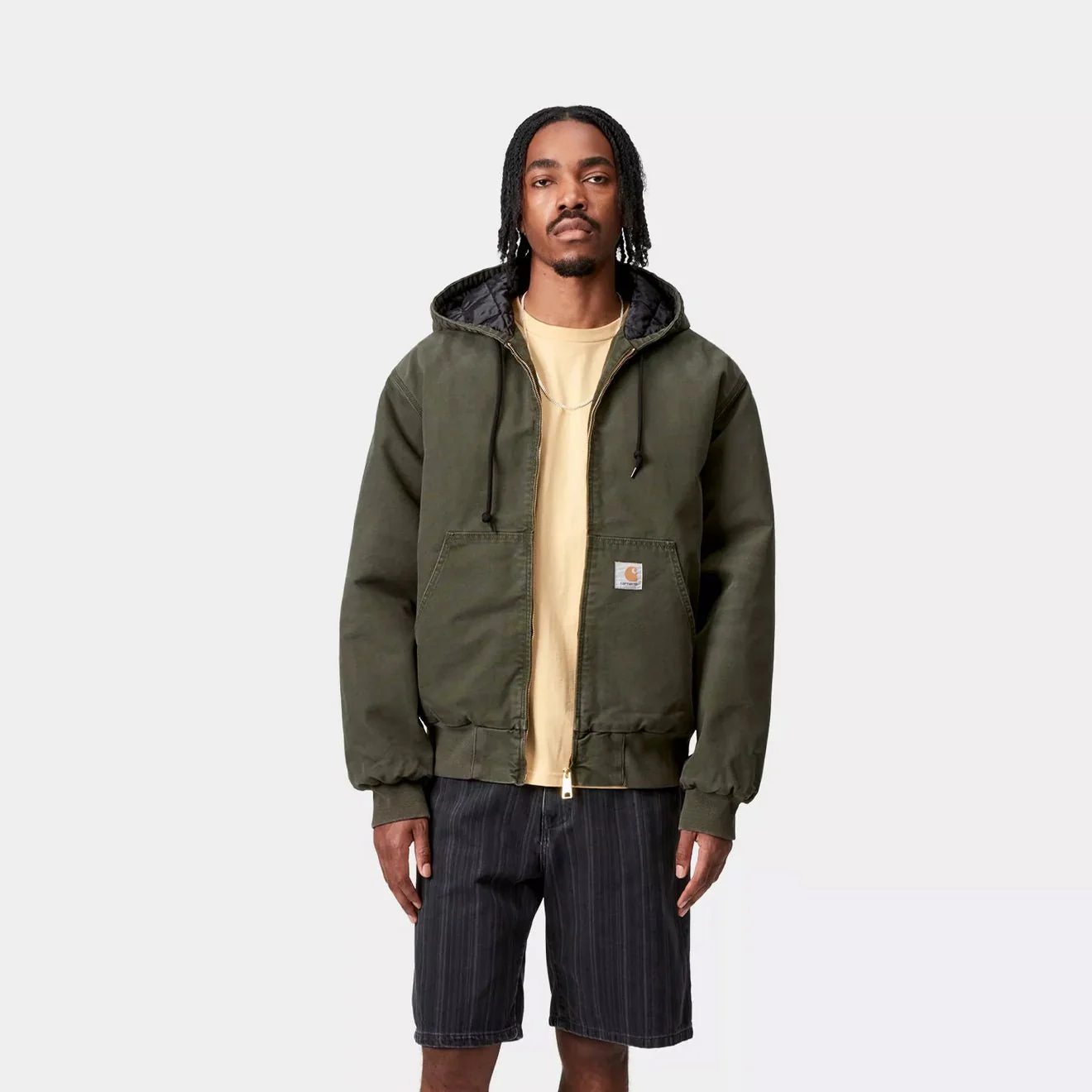 Carhartt WIP OG Active Jacket Olive Stone Canvas - Image 3
