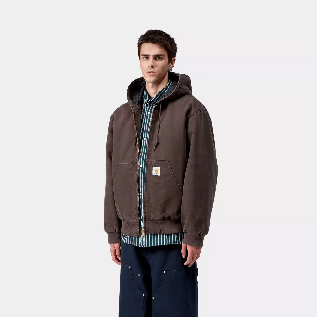Carhartt WIP OG Active Jacket Tobacco Stone Canvas - Image 4