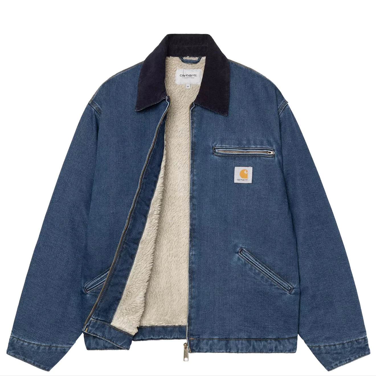Carhartt WIP OG Detroit Jacket Blue / Dark Navy Stone Washed - Image 2