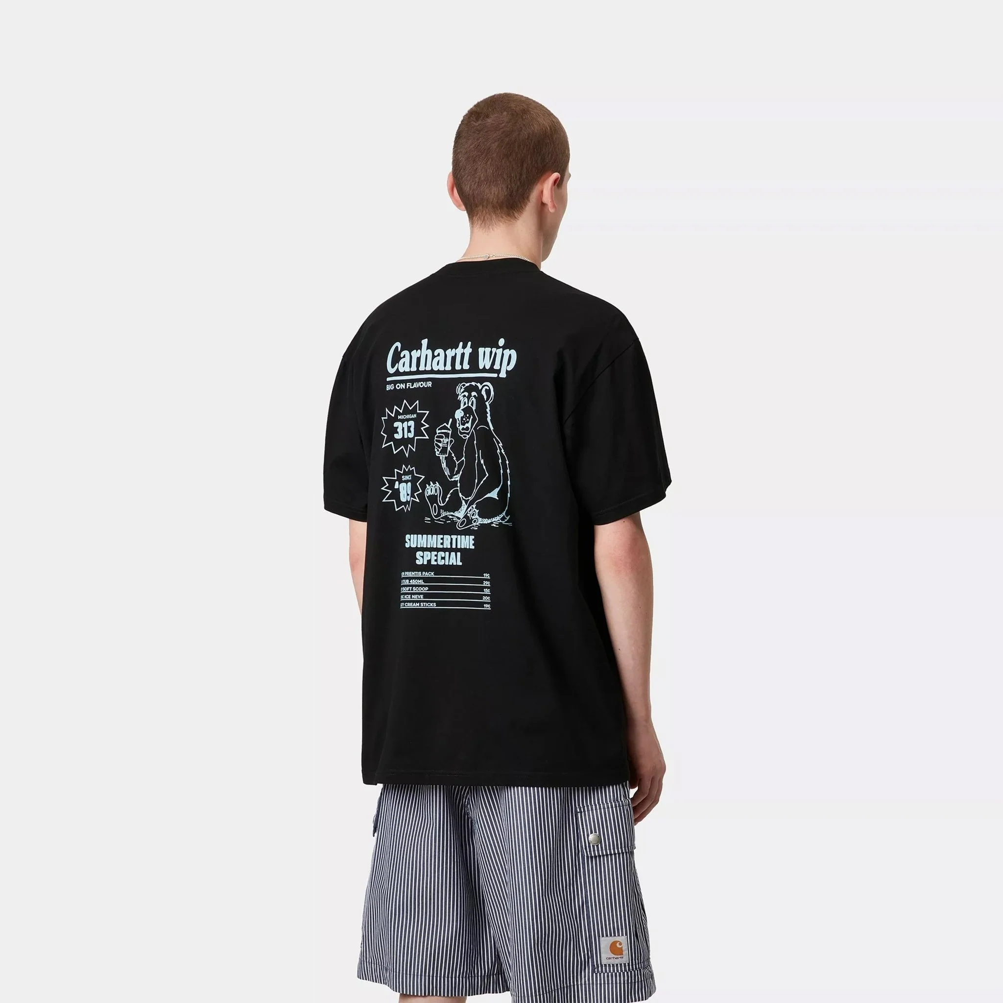 Carhartt WIP S/S Catalogue T-Shirt Black / Bluebird - Image 4