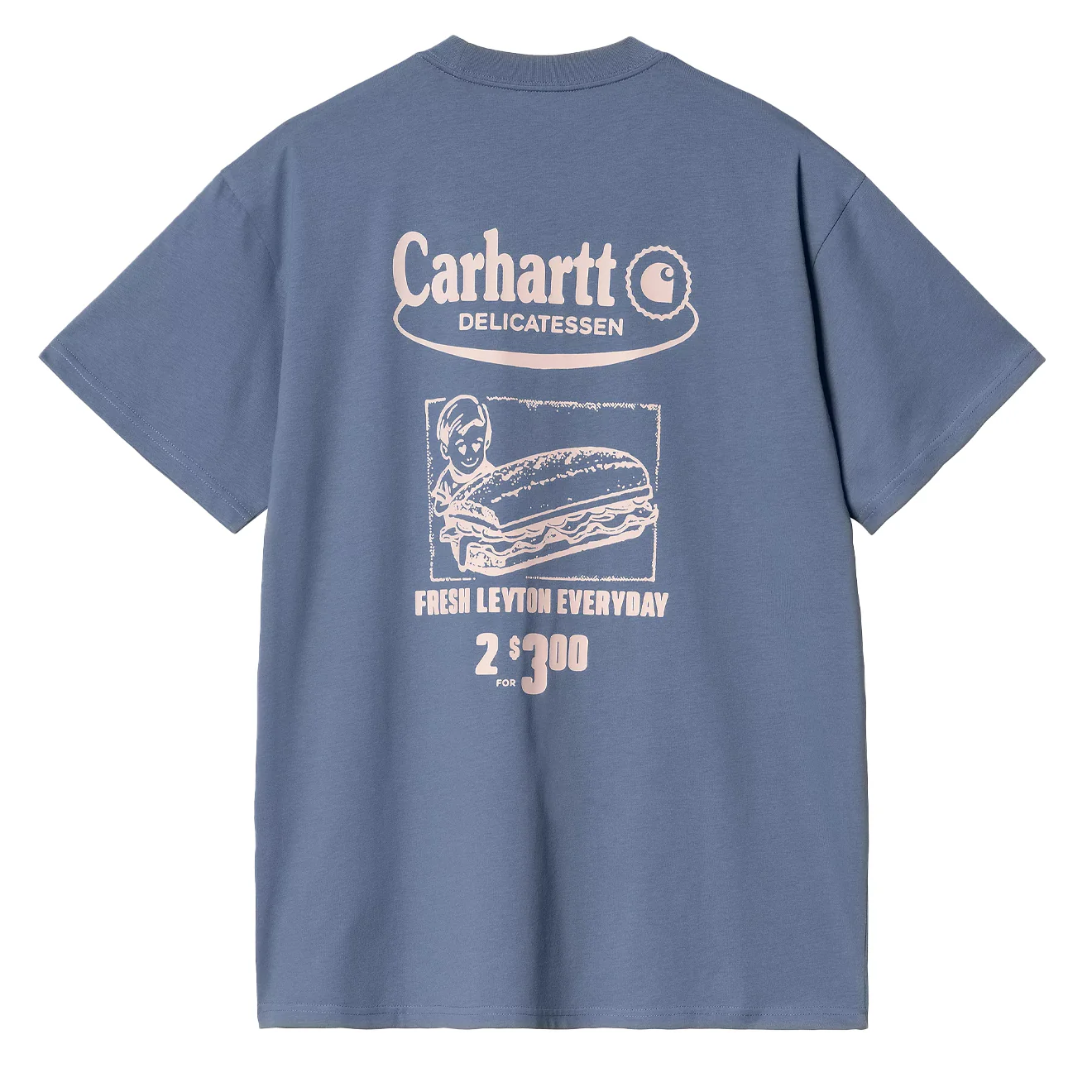 Carhartt WIP S/S Catalogue T-Shirt Blue Iris / Air Pink - Image 2