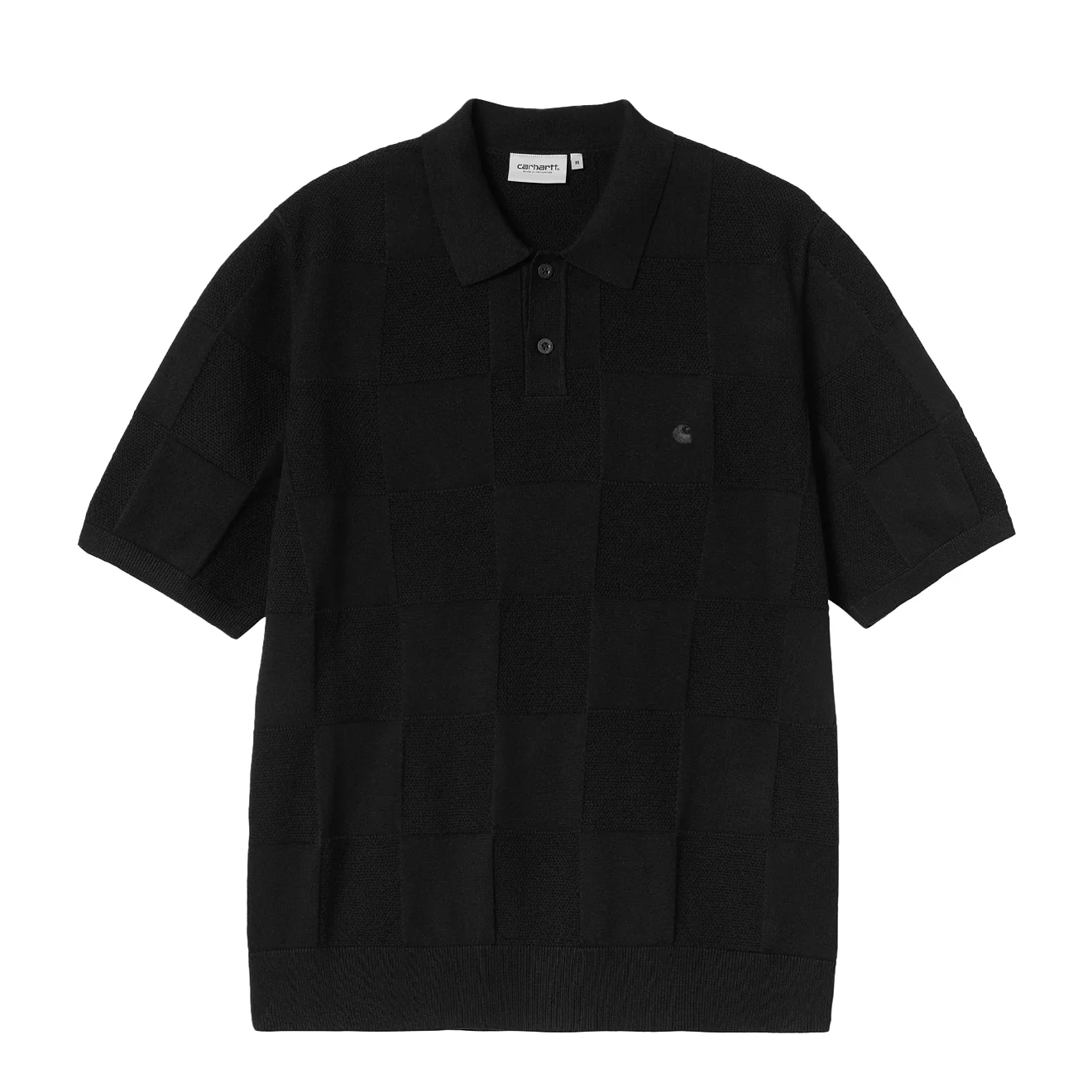 Carhartt WIP S/S Checker Polo Black