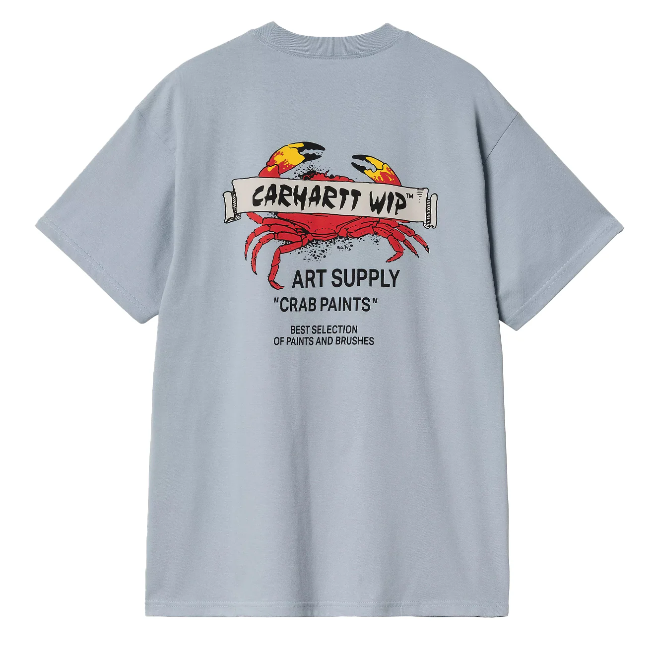 Carhartt WIP S/S Crab Paint T-Shirt Frosted Blue - Image 2