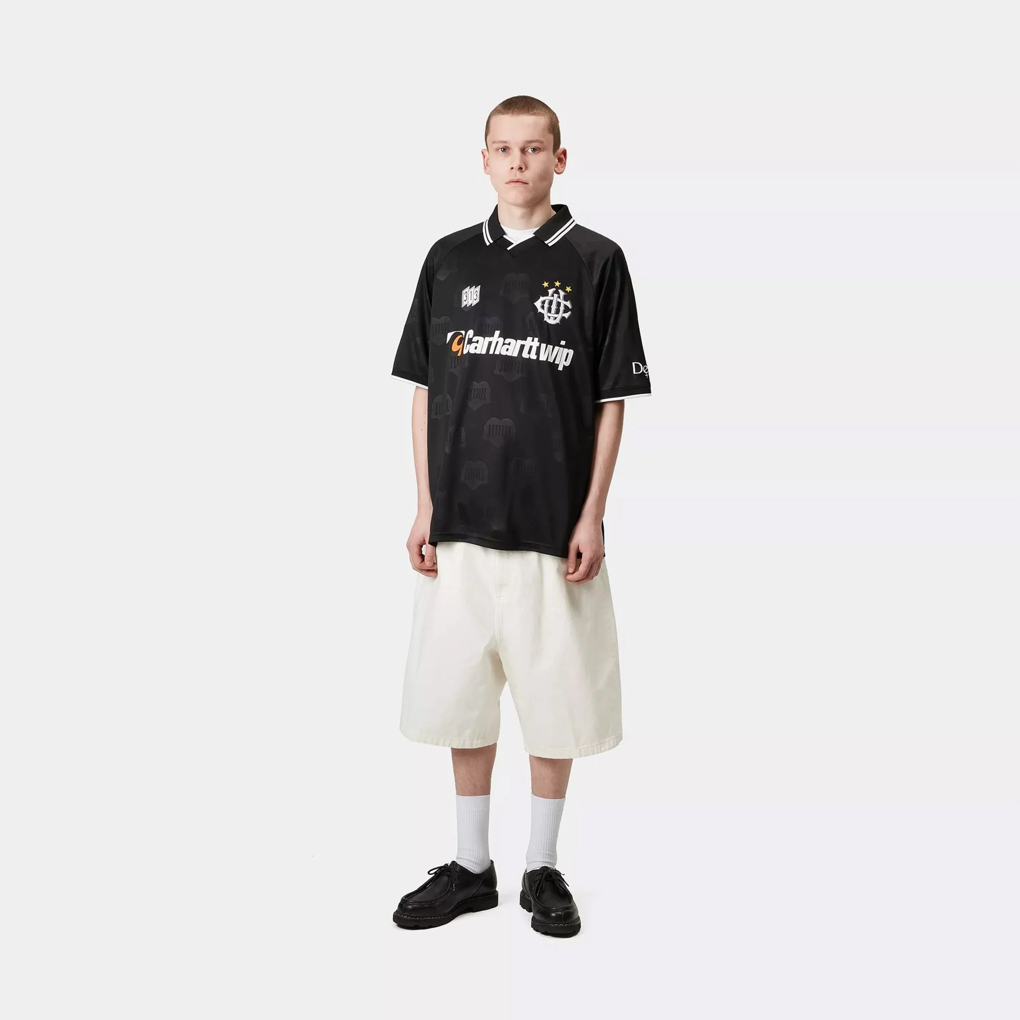 Carhartt WIP S/S Harttes Football T-Shirt Heart Train Jacquard / Black - Image 3