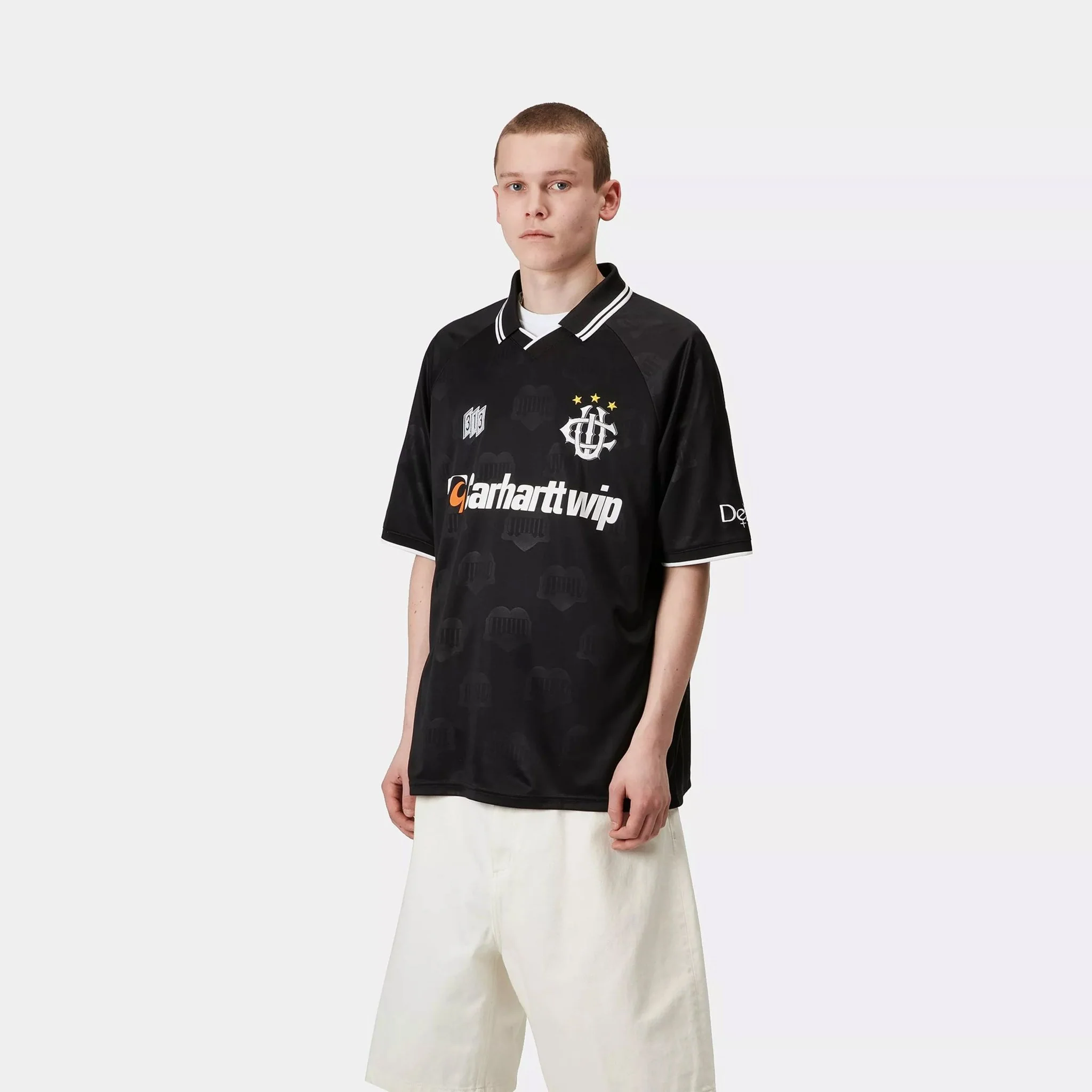 Carhartt WIP S/S Harttes Football T-Shirt Heart Train Jacquard / Black - Image 4