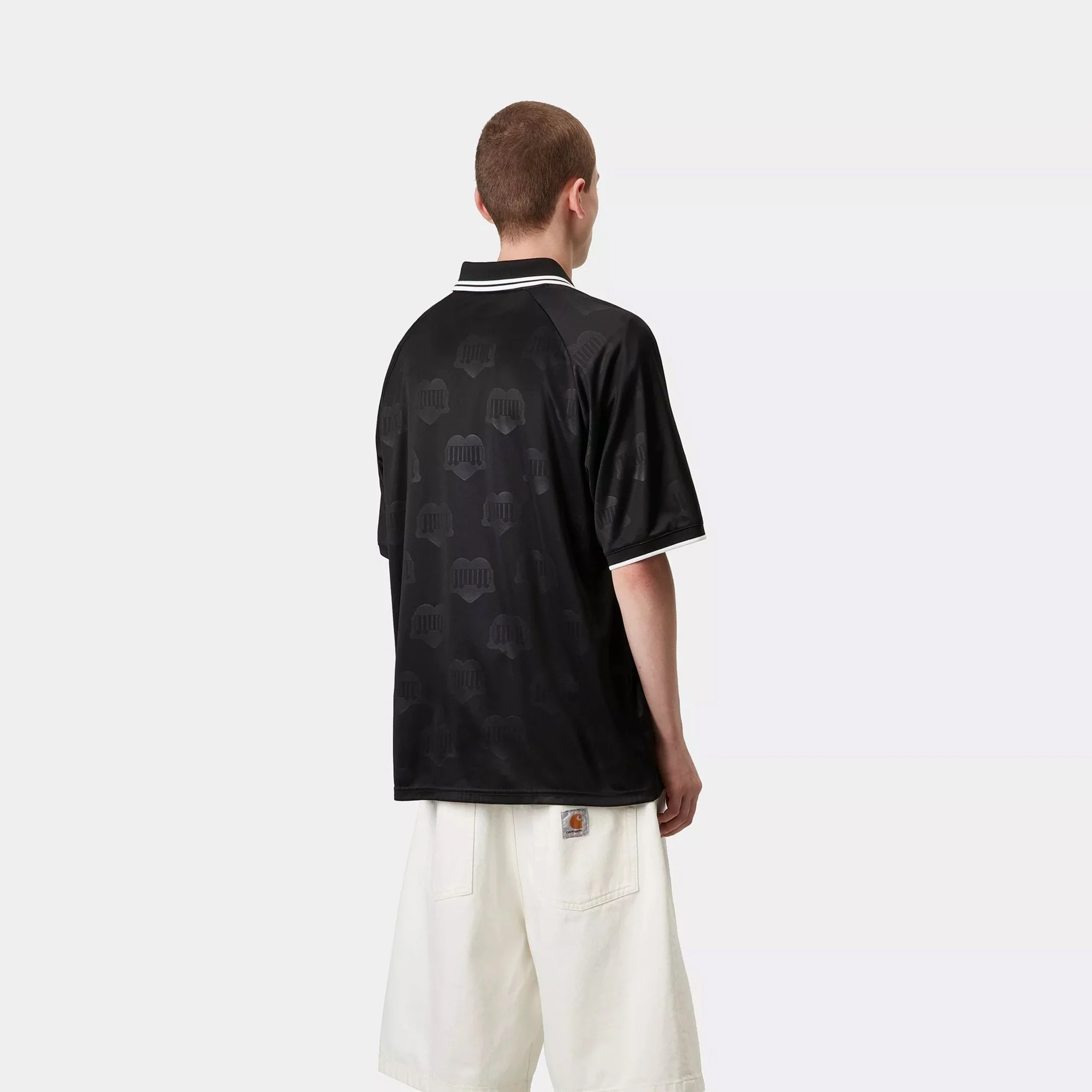 Carhartt WIP S/S Harttes Football T-Shirt Heart Train Jacquard / Black - Image 5
