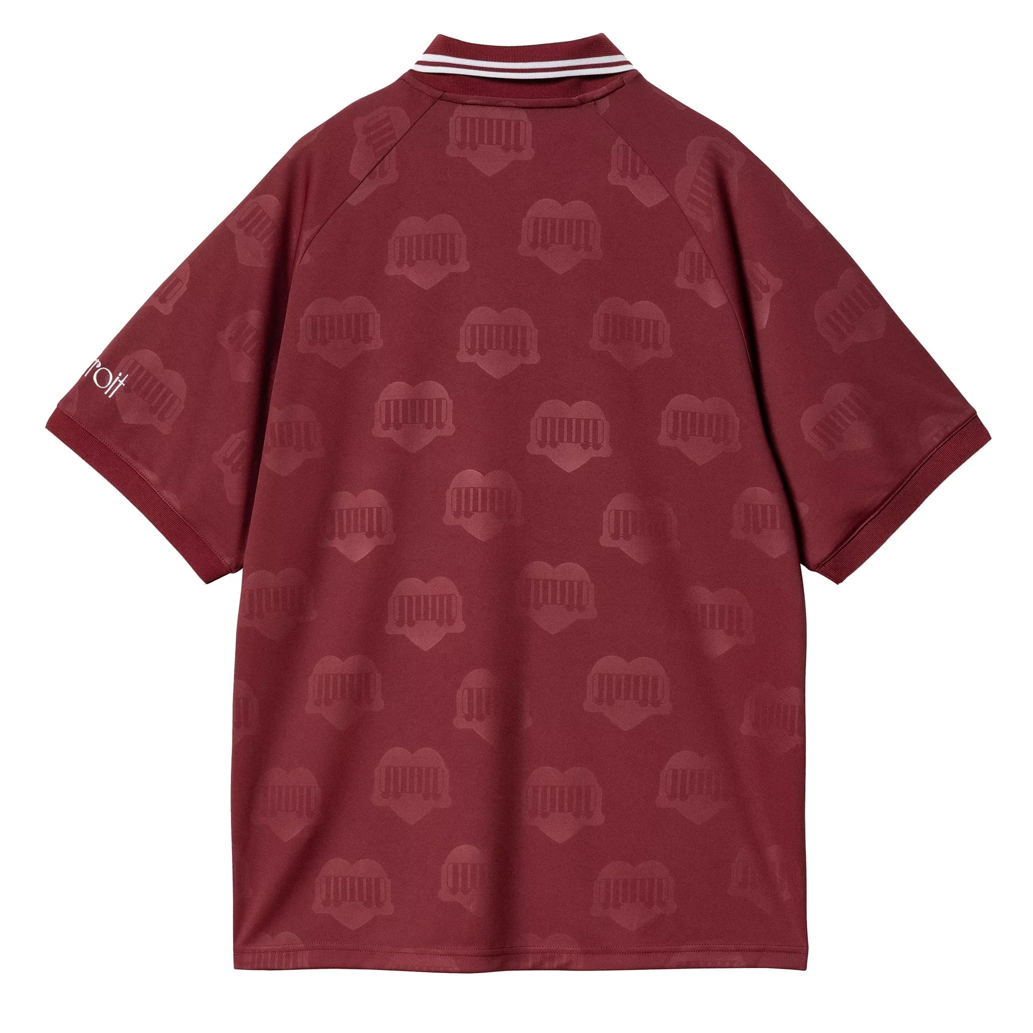 Carhartt WIP S/S Harttes Football T-Shirt Heart Train Jacquard / Mulberry - Image 2