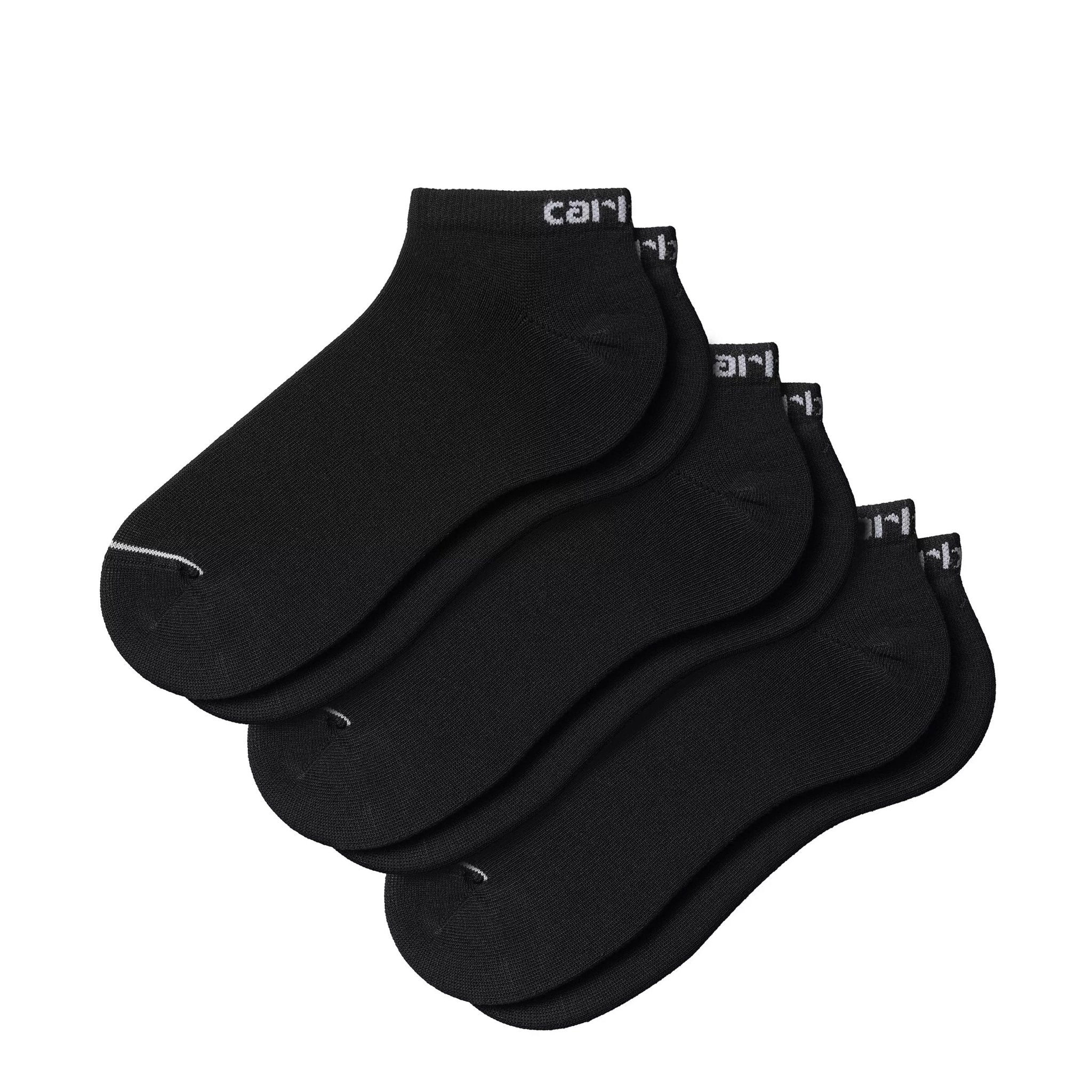 Carhartt WIP Script Sneakers Socks Black / White + Black / White + Black / White