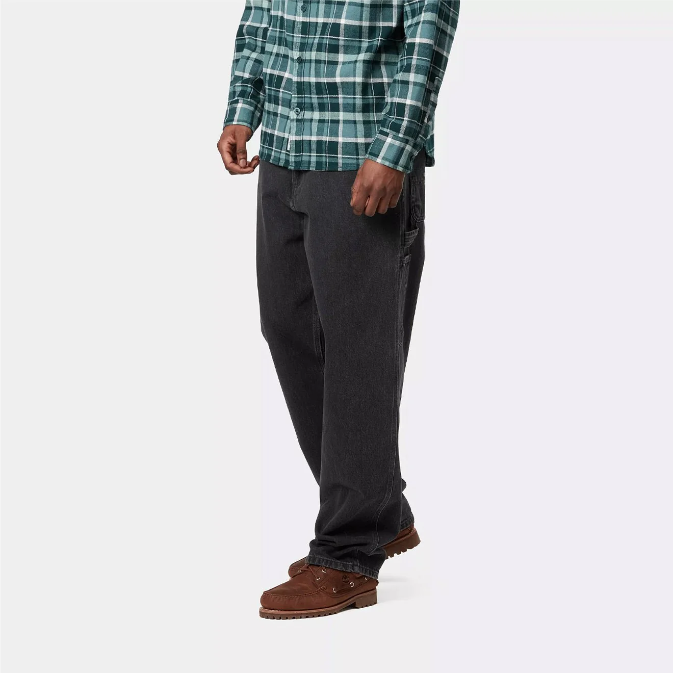 Carhartt WIP Single Knee Pant Black Stone Washed - Image 4