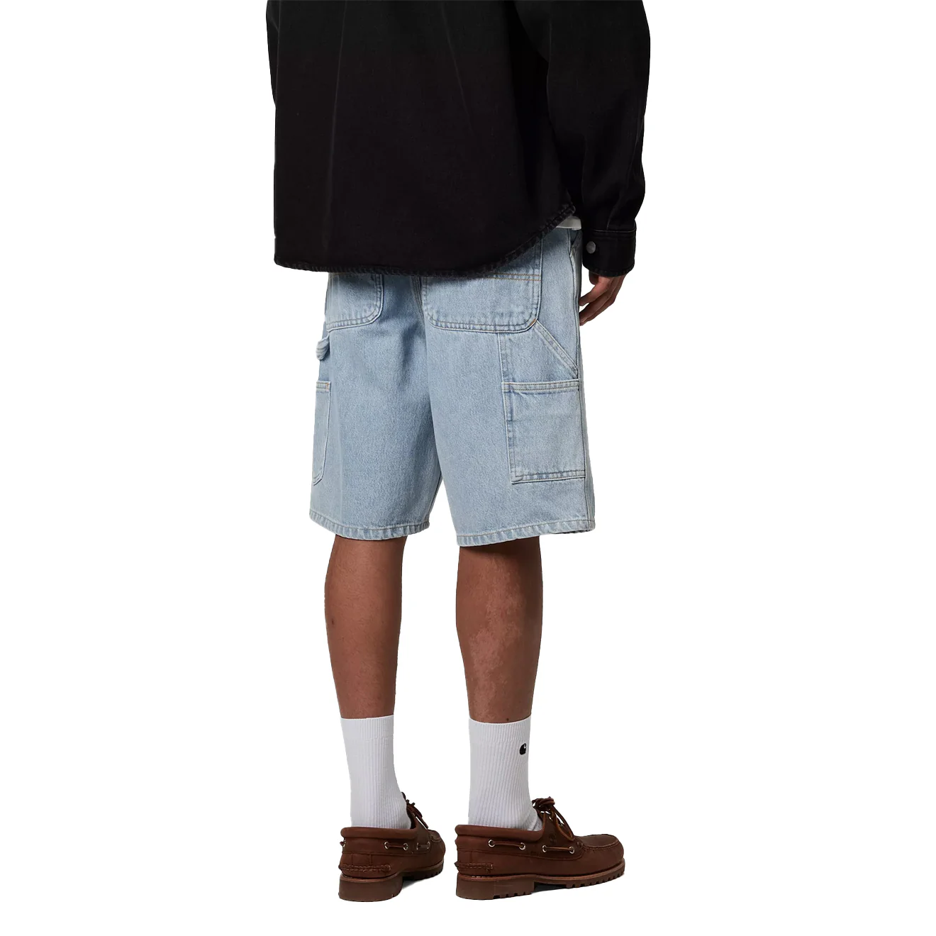 Carhartt WIP Single Knee Short Blue Heavy Stone Bleached - Image 4