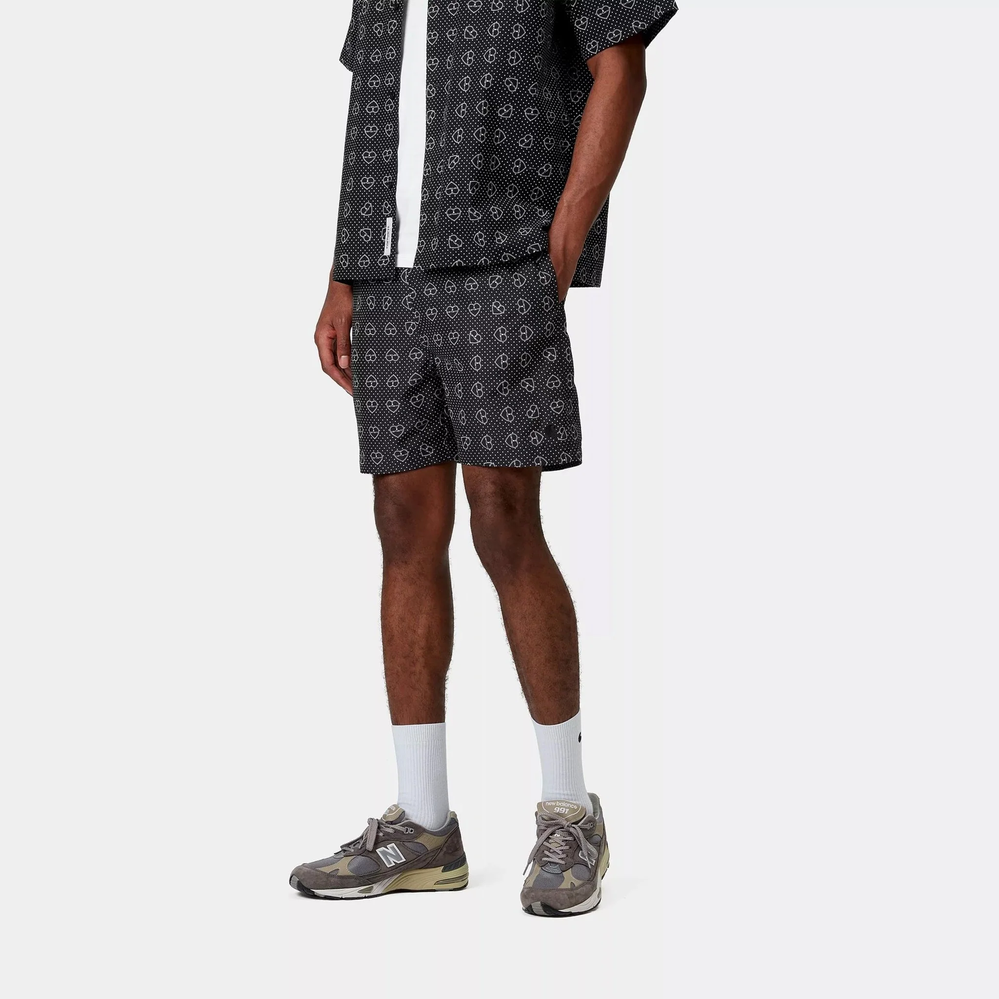 Carhartt WIP Slater Swim Trunks Furoshiki Print / Black - Image 3