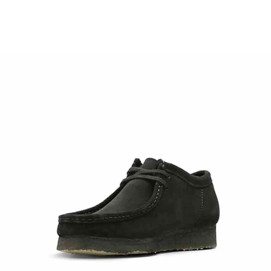 Clarks Originals Wallabee Shoes Black Suede - Image 3