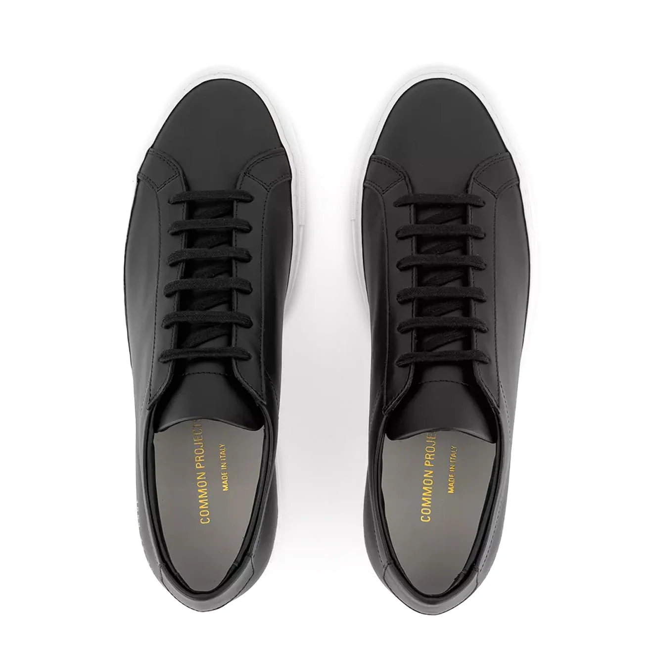 Common Projects Achilles Leather Low-Top Trainers Black / White - Image 2