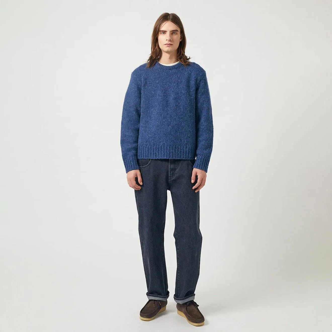 Corridor Alpaca Crewneck Knit Indigo - Image 2