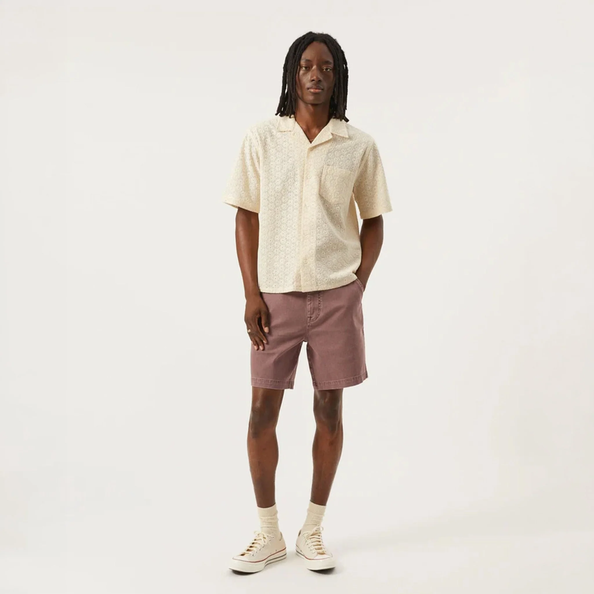 Corridor Floral Eyelet S/S Shirt Natural - Image 3