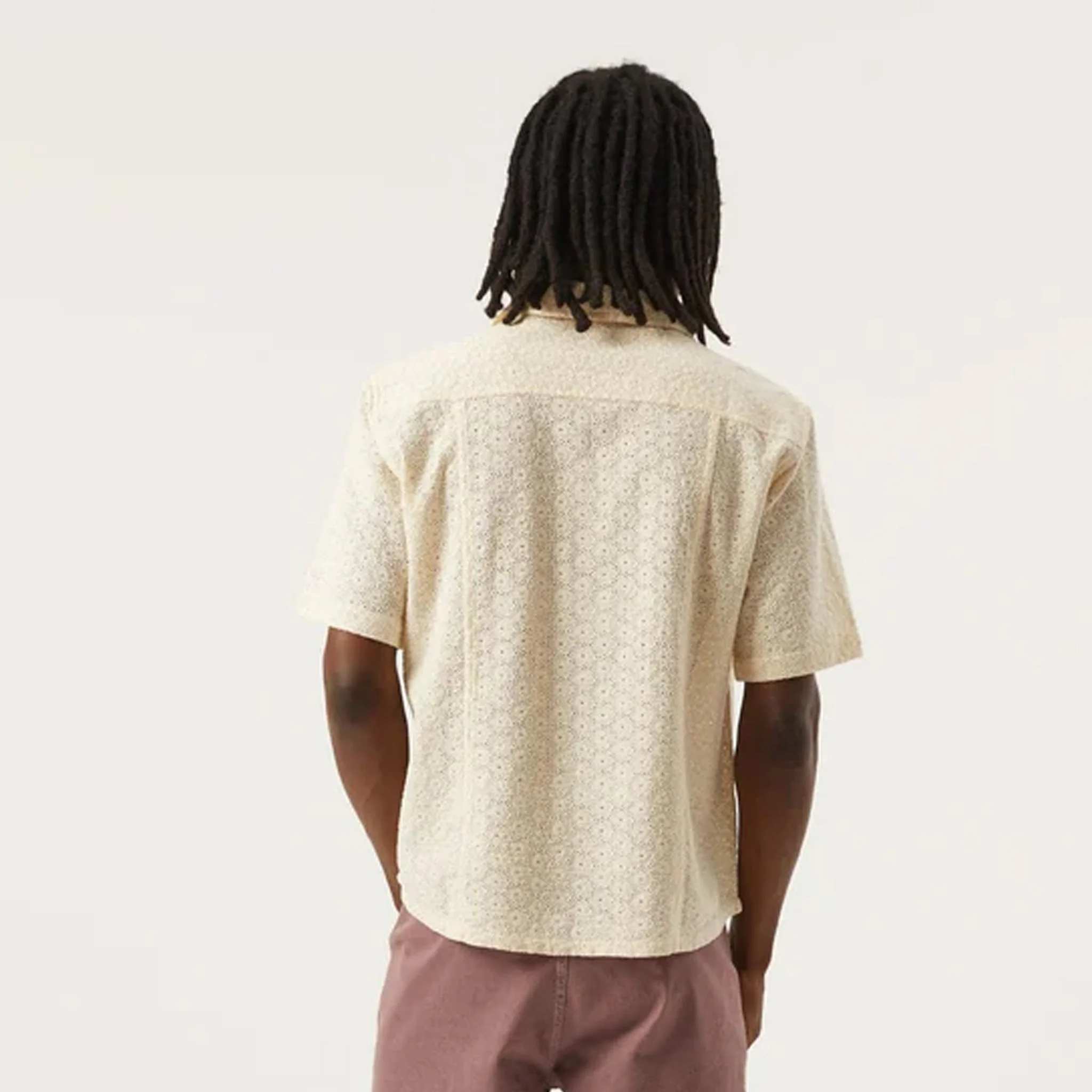 Corridor Floral Eyelet S/S Shirt Natural - Image 4