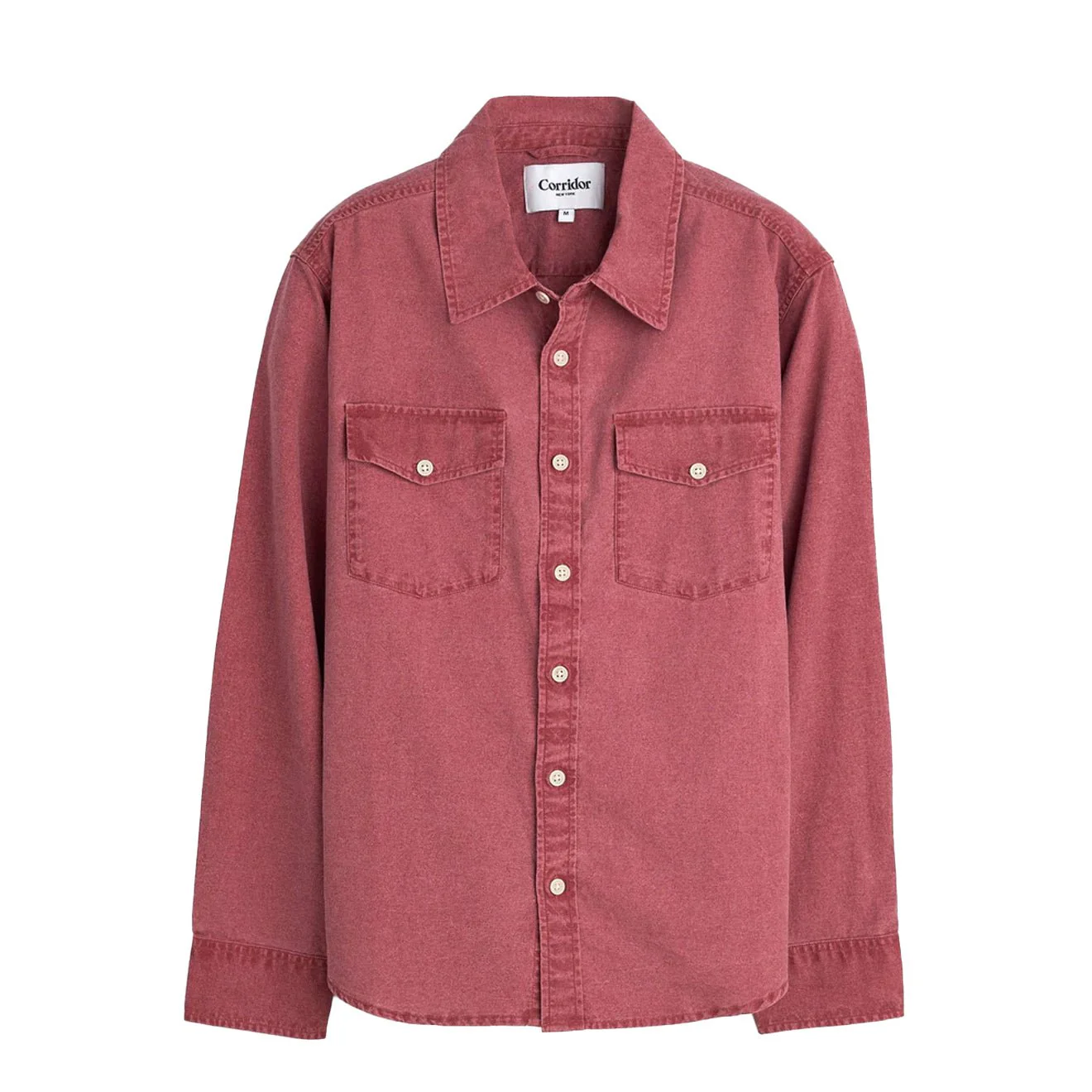 Corridor Pigment Dye Canvas L/S Shirt Red
