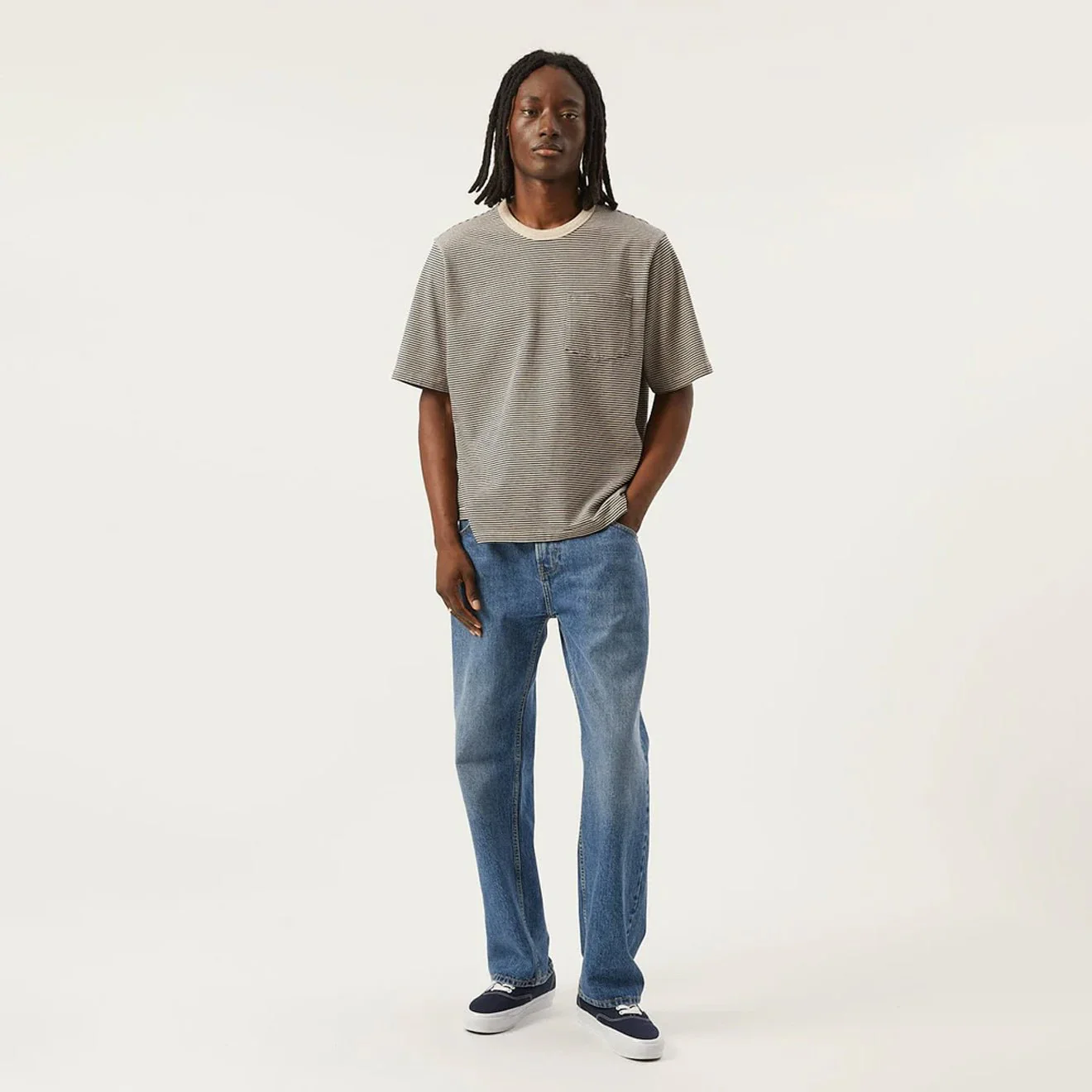 Corridor Stripe S/S Tee Navy - Image 2