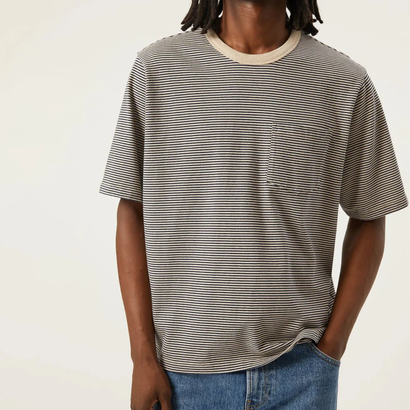 Corridor Stripe S/S Tee Navy - Image 3