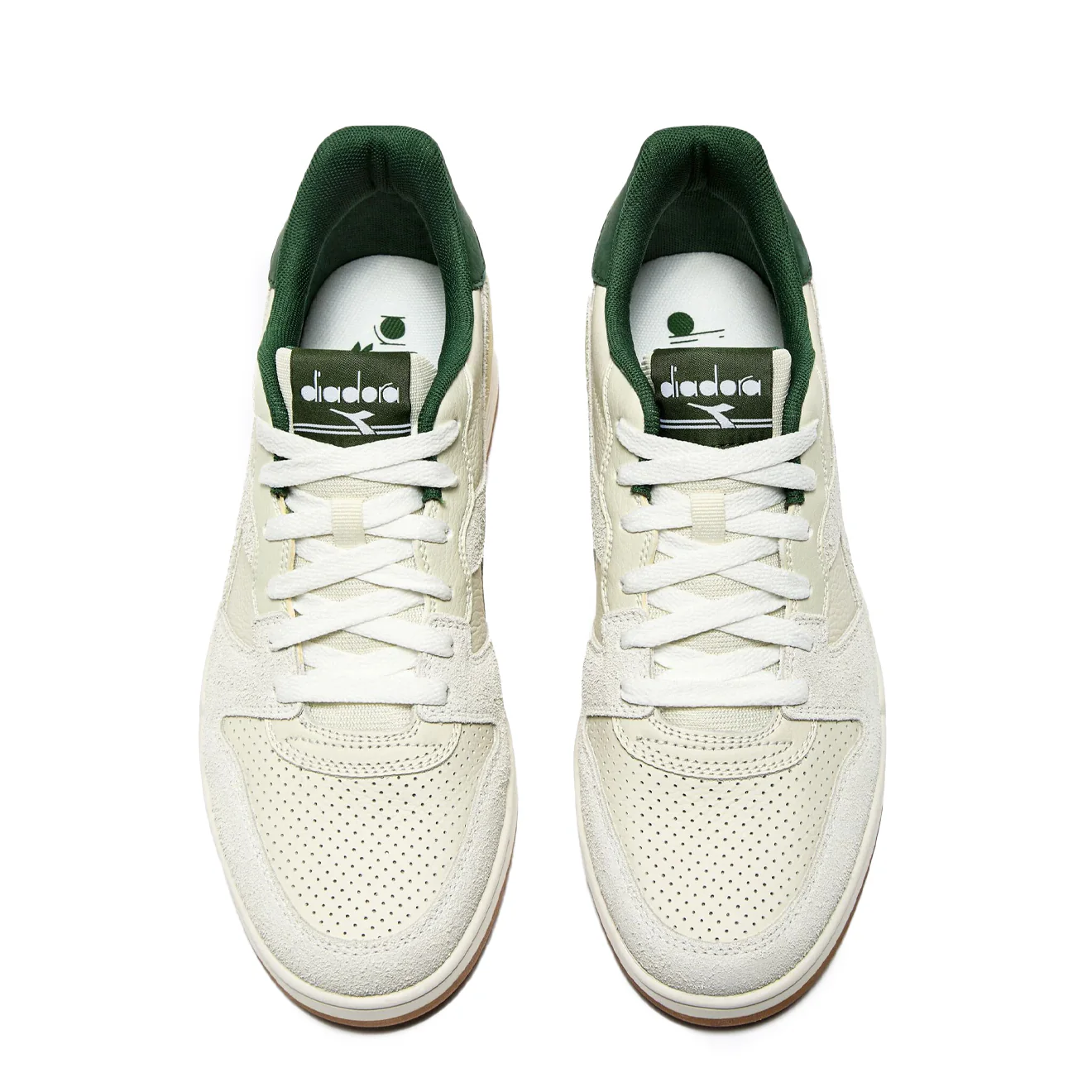 Diadora Deuce M2 Hairy Trainer White / Foliage Green - Image 3