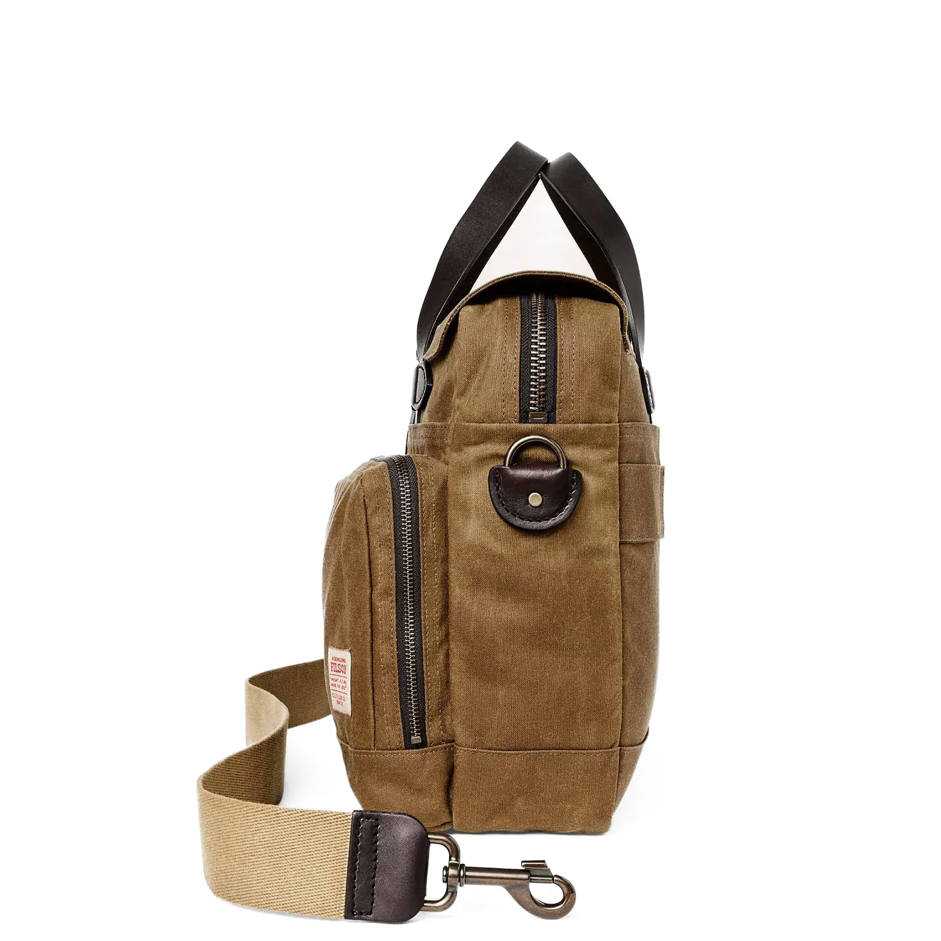 Filson 24 Hour Tin Briefcase Dark Tan - Image 3