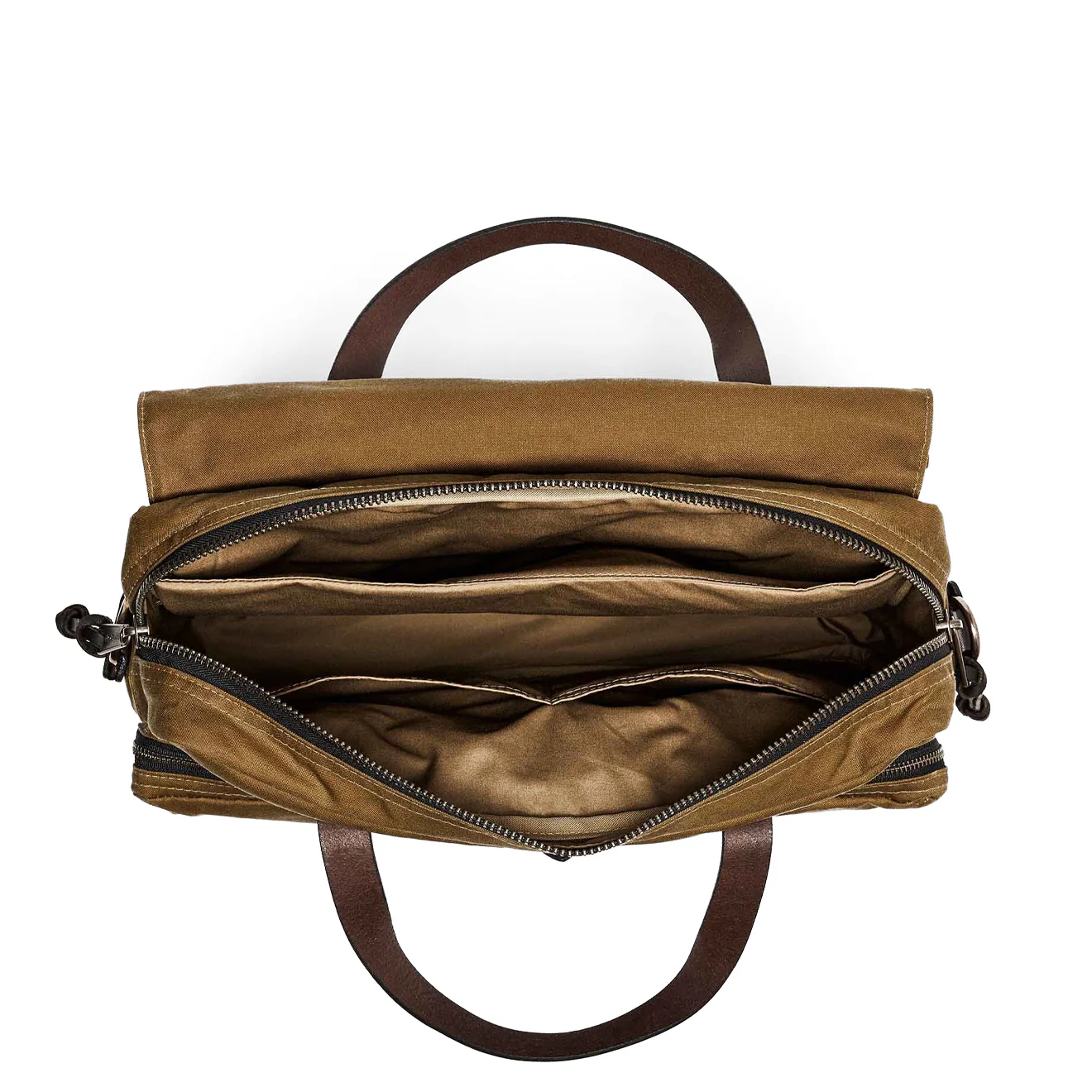 Filson 24 Hour Tin Briefcase Dark Tan - Image 4