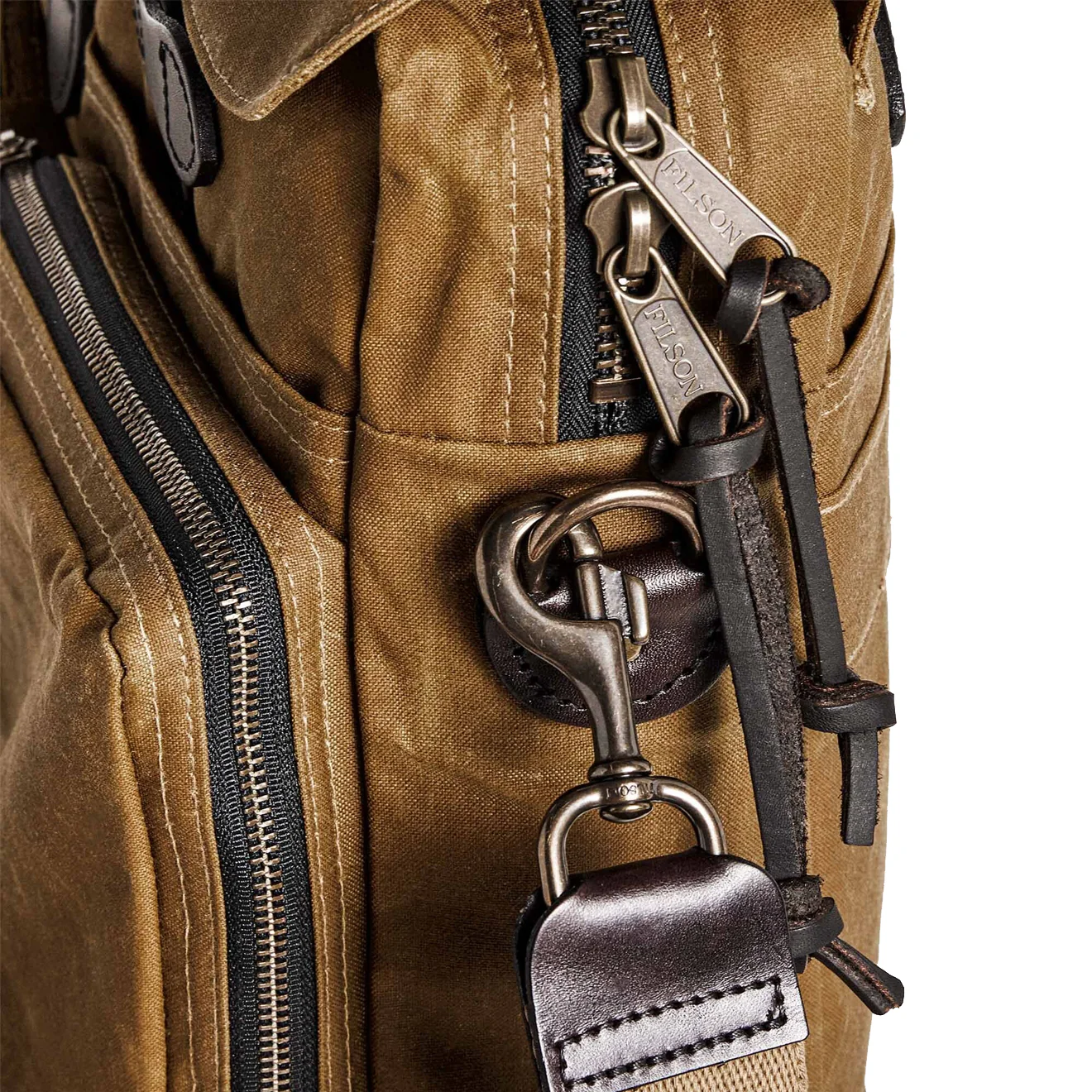 Filson 24 Hour Tin Briefcase Dark Tan - Image 8
