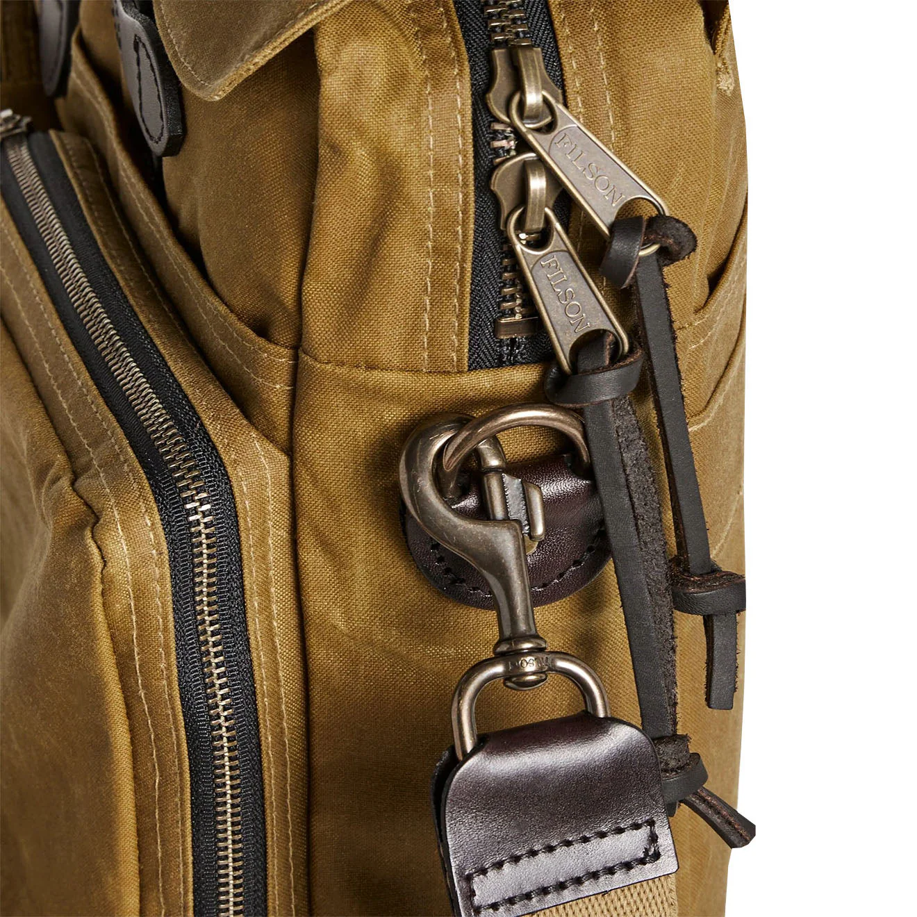 Filson 24-Hour Tin Briefcase Dark Tan - Image 5