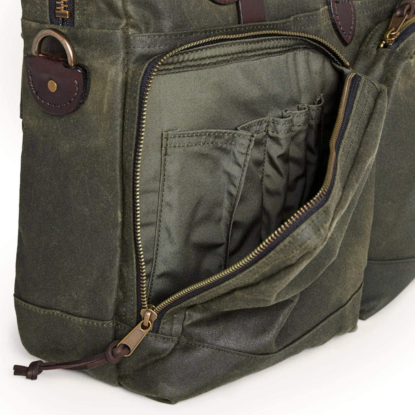Filson 24-Hour Tin Cloth Briefcase Otter Green - Image 4