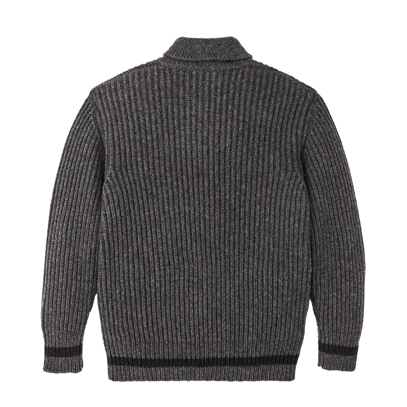 Filson Bristol Shawl Neck Sweater Gray Heather / Dark Charcoal - Image 2