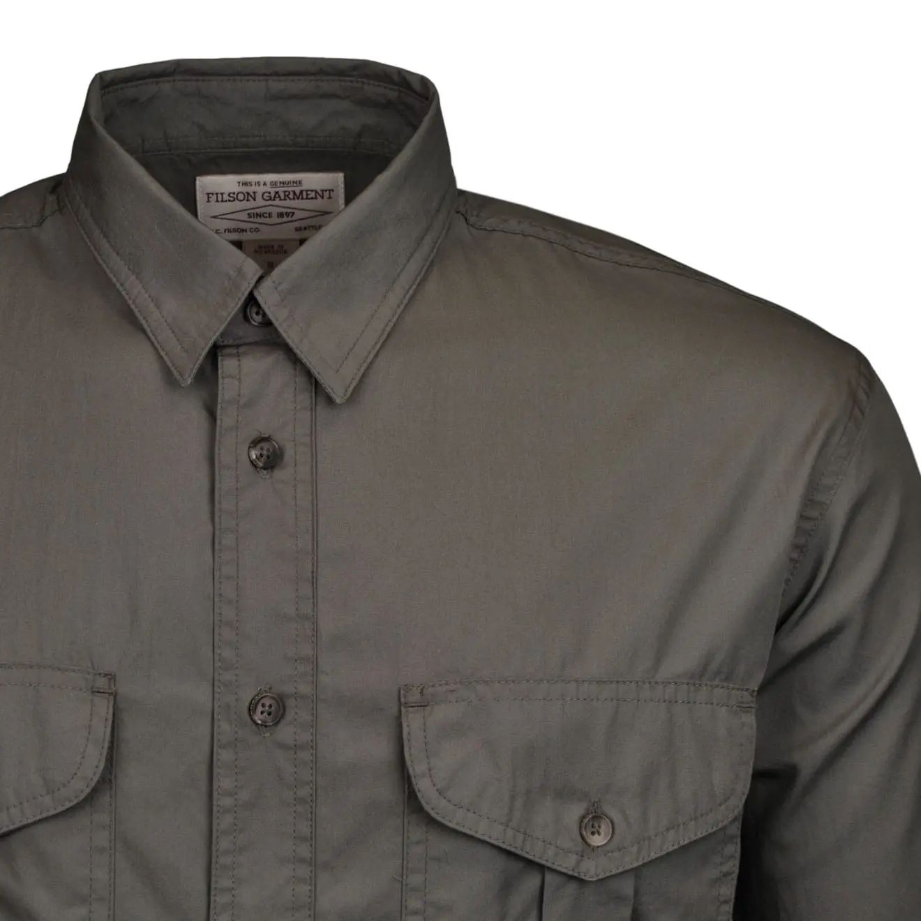 Filson Feather Cloth Shirt Light Olive - Image 2