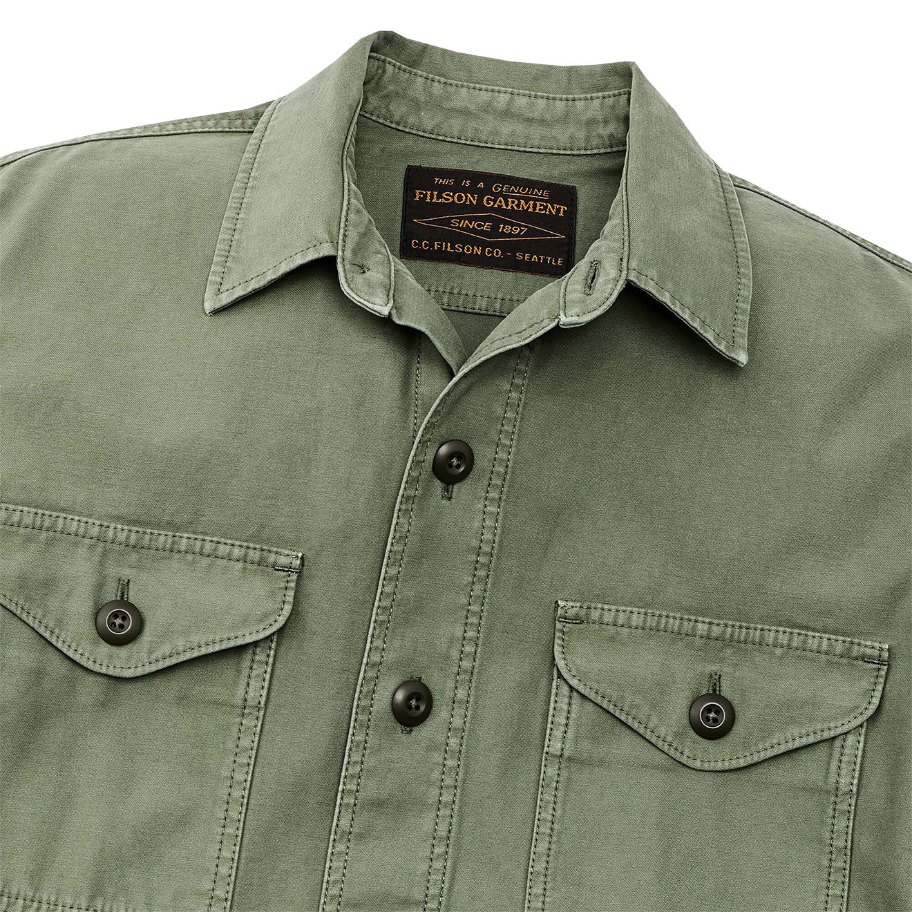 Filson Field Jac-Shirt Washed Fatigue Green - Image 4