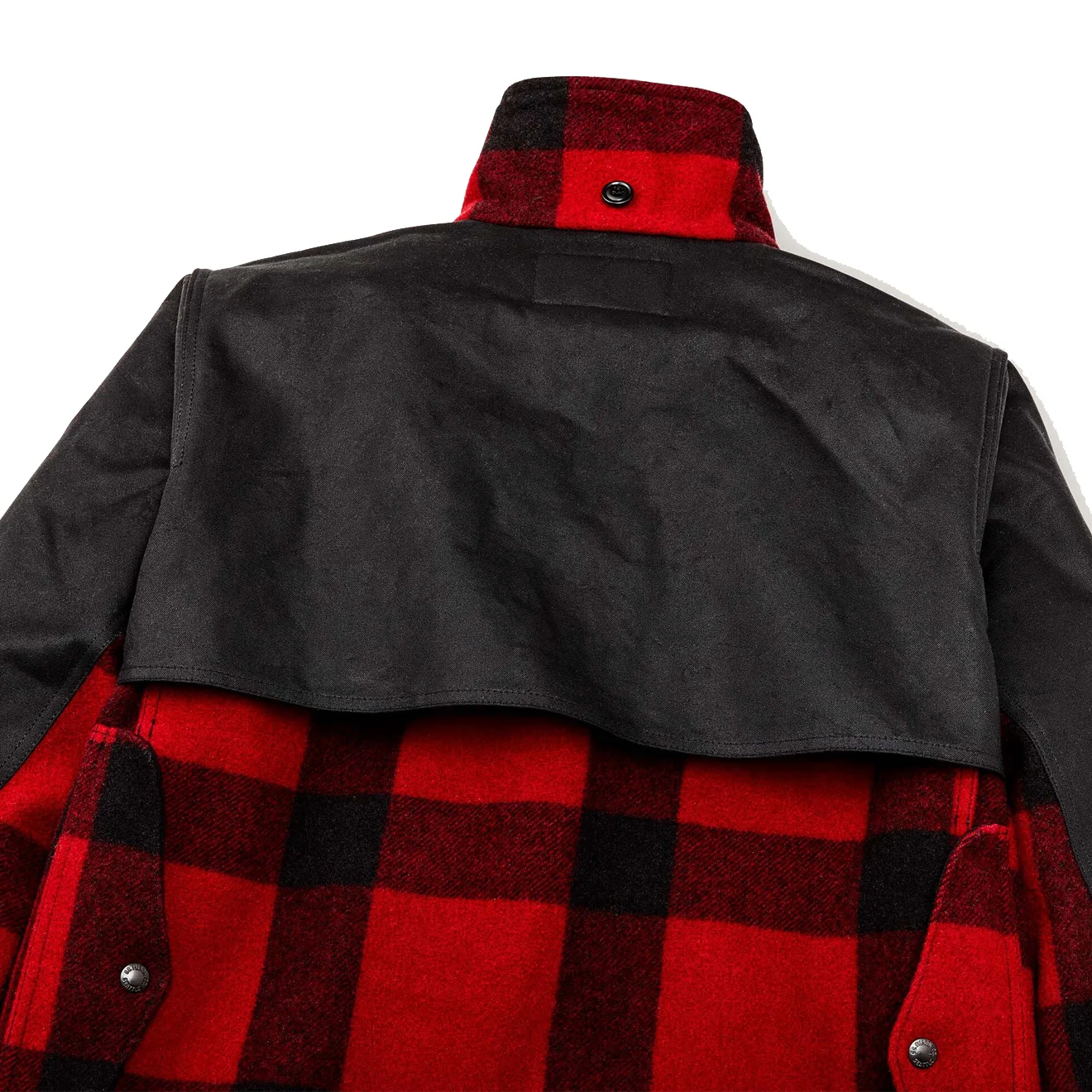 Filson Mackinaw Wool Double Coat Red Black Classic Plaid - Image 7