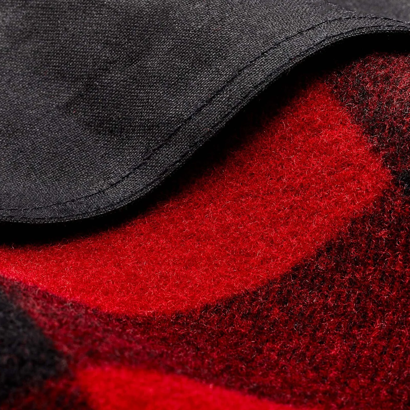 Filson Mackinaw Wool Double Coat Red Black Classic Plaid - Image 9