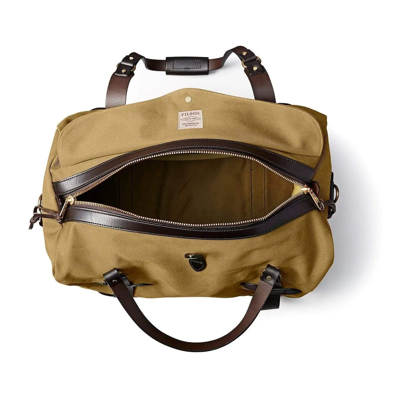 Filson Medium Rugged Twill Duffle Bag Tan - Image 3