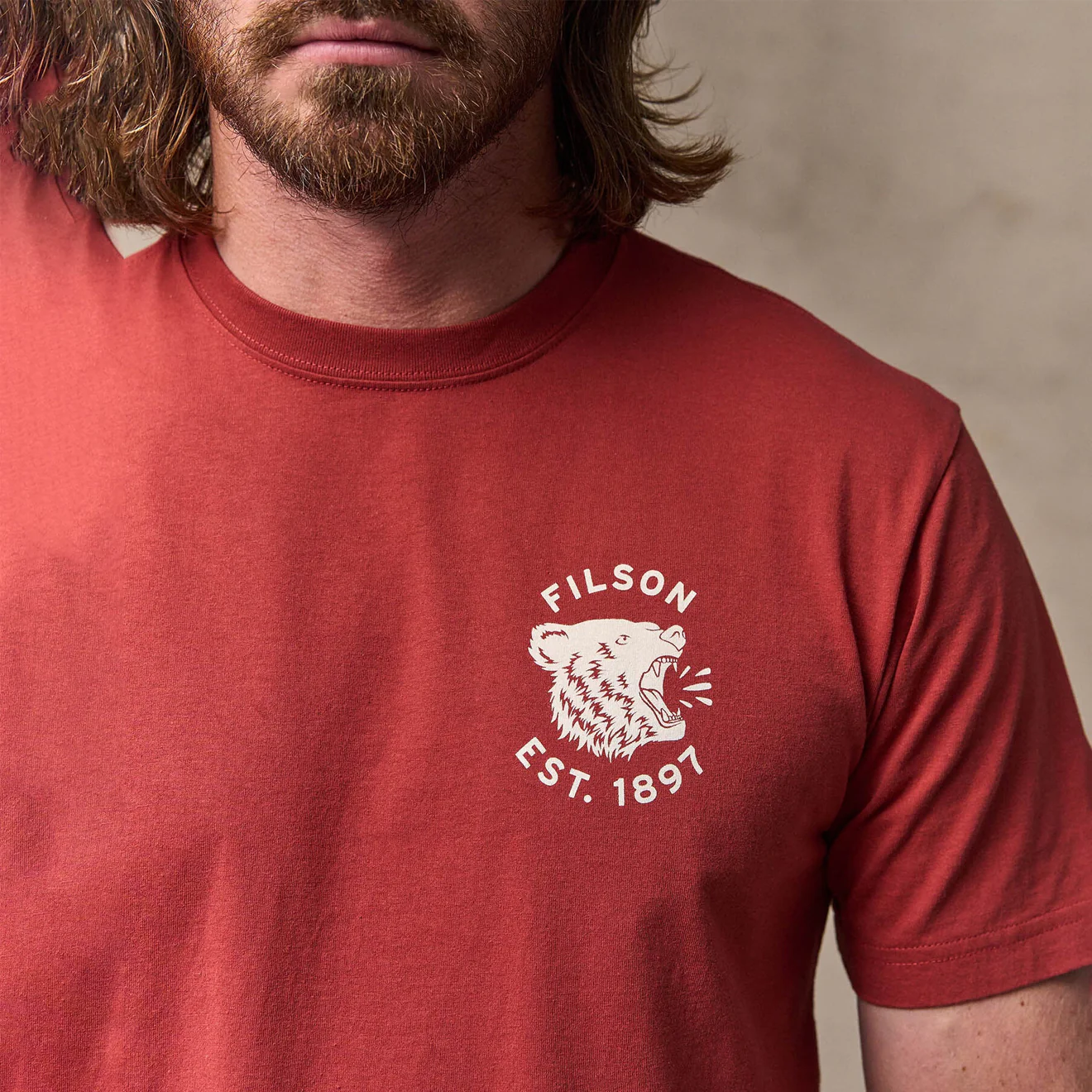 Filson S/S Bear Graphic T-Shirt Chili Oil - Image 4