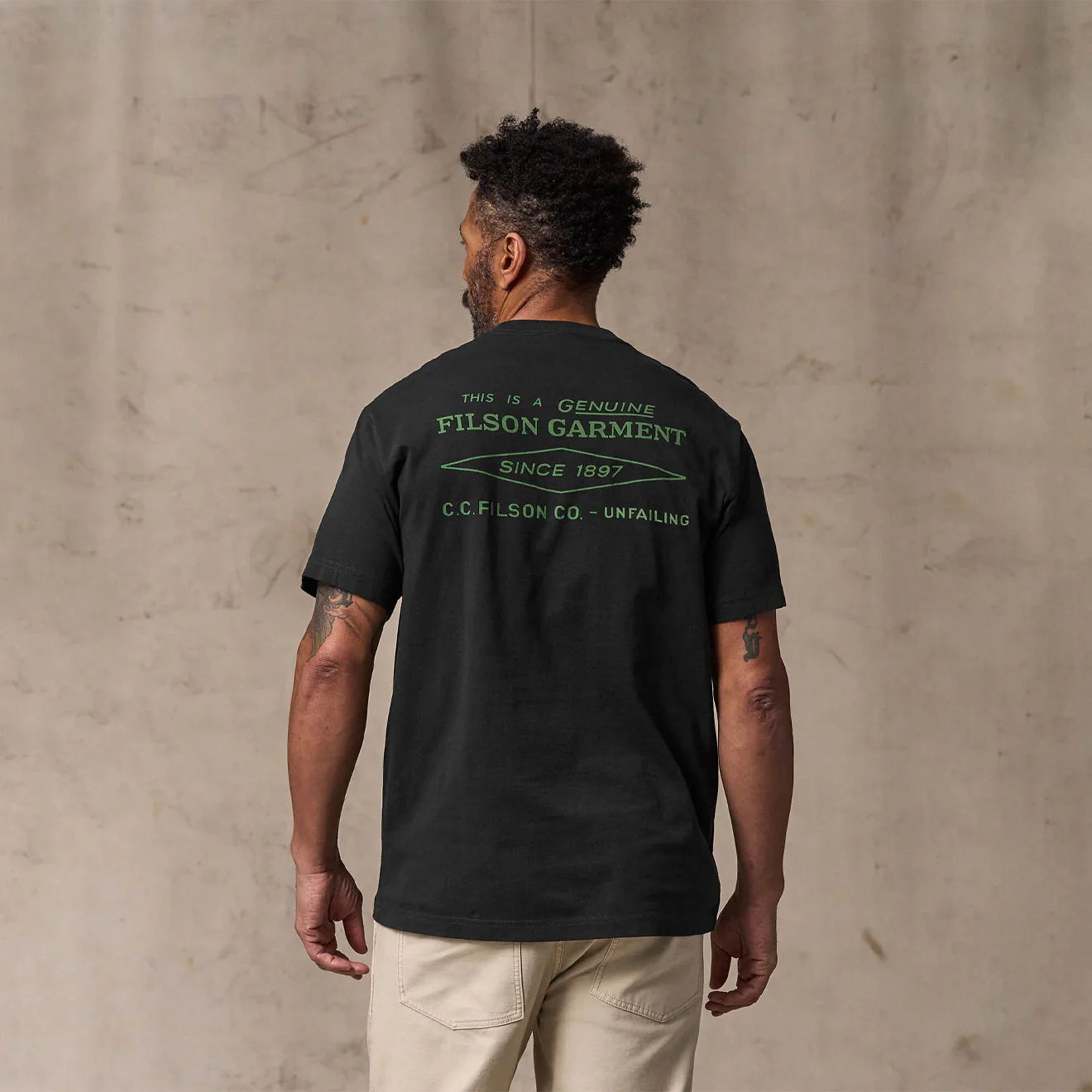 Filson S/S Diamond Graphic T-Shirt Black - Image 4