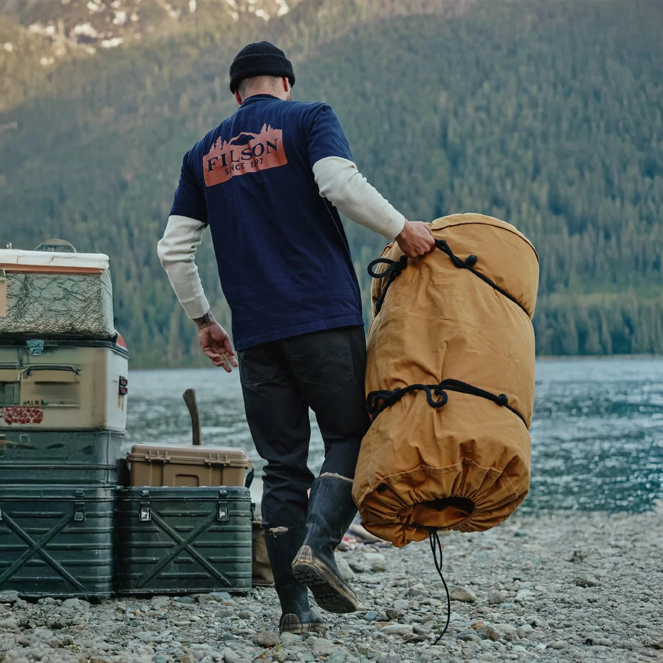 Filson S/S Frontier Logo T-Shirt Night Sky / Scenic Mark - Image 3